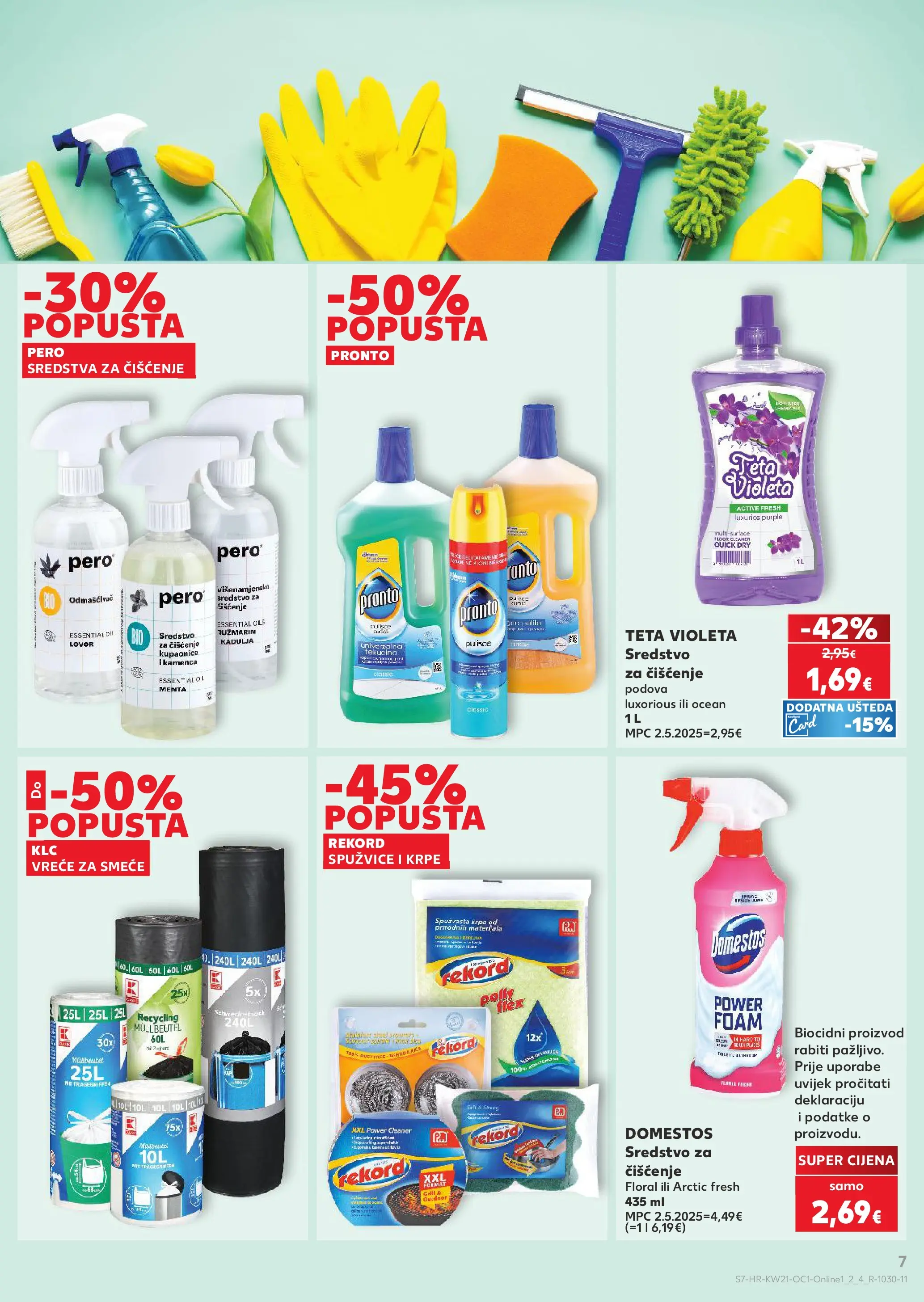Kaufland - Kaufland katalog do 26.05.2026 novi od 19.05.2026 na listanje > letak digitalni | Stranica: 7 | Proizvodi: Kupaonica, Sredstva za čiščenje, Domestos, Ružmarin