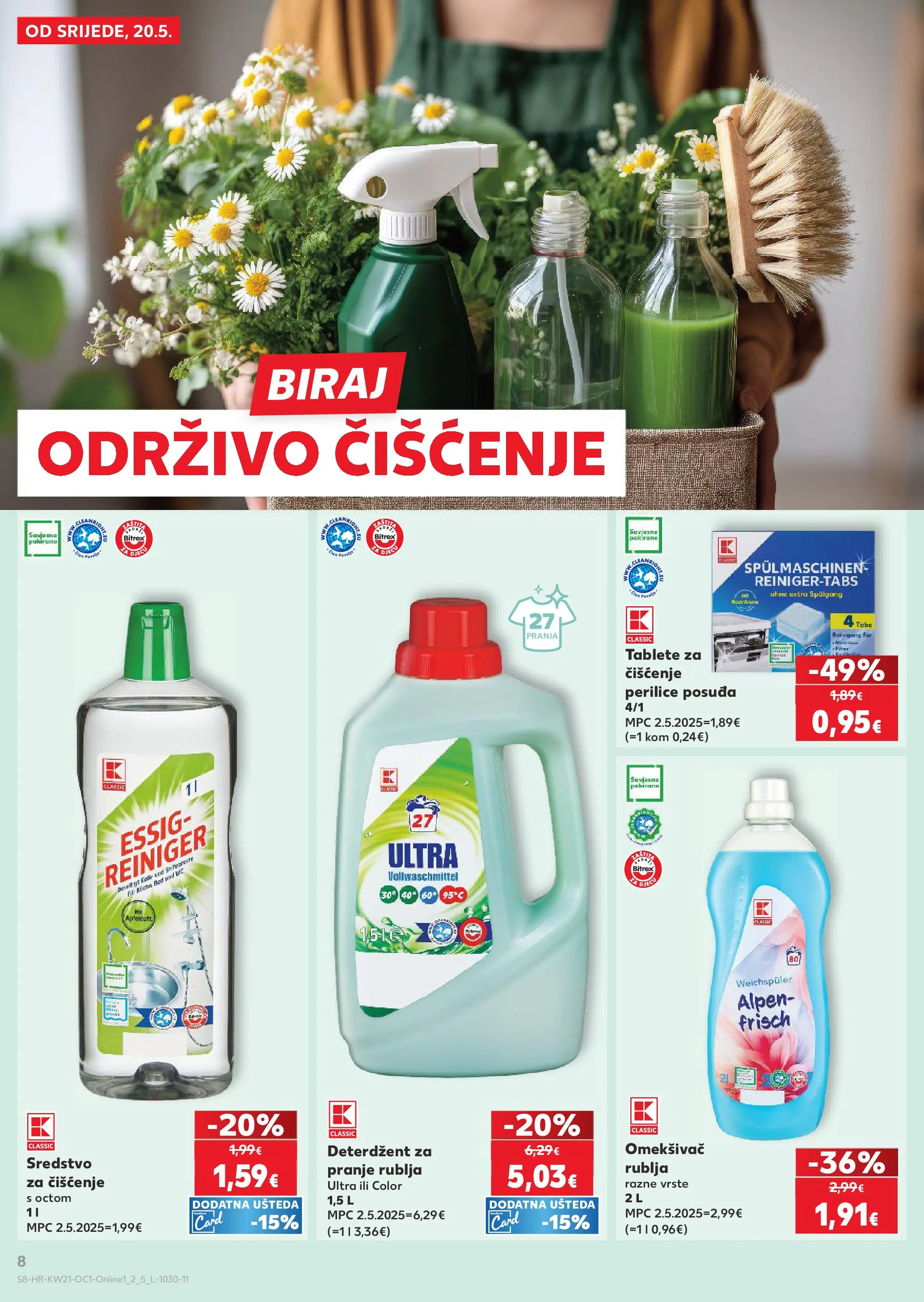 Kaufland - Kaufland katalog do 26.05.2026 novi od 19.05.2026 na listanje > letak digitalni | Stranica: 8 | Proizvodi: Deterdžent za pranje rublja, Omekšivač, Deterdžent