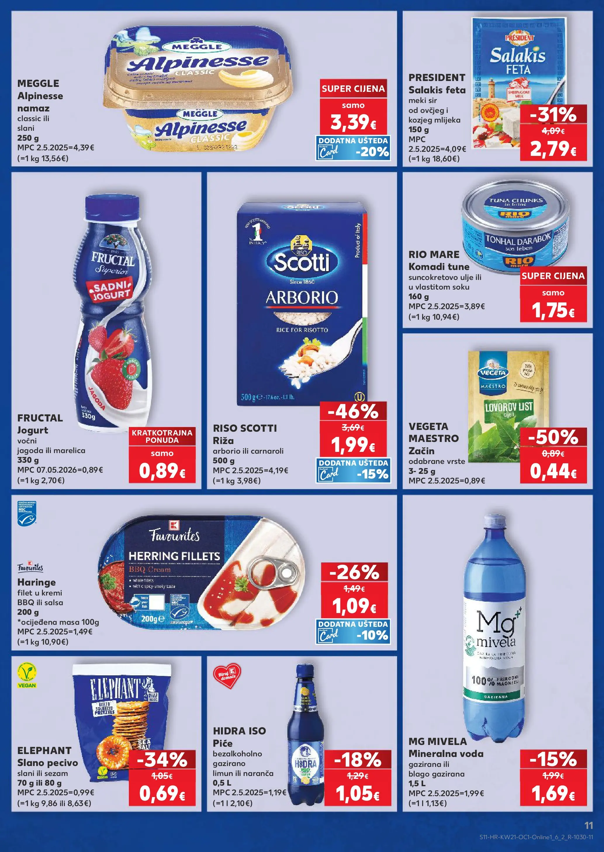 Kaufland - Kaufland katalog do 26.05.2026 novi od 19.05.2026 na listanje > letak digitalni | Stranica: 11 | Proizvodi: Mineralna voda, Feta, Sir, Vegeta