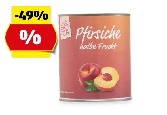 SWEET VALLEY Pfirsich-H&auml;lften*, 820 g