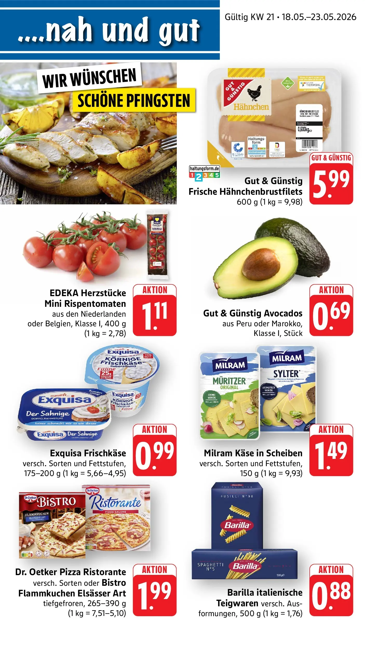 Edeka prospekt Neuhofen	 (ab 17.05.2026) » Angebote Online | Seite: 1 | Produkte: Käse, Barilla, Milram, Pizza