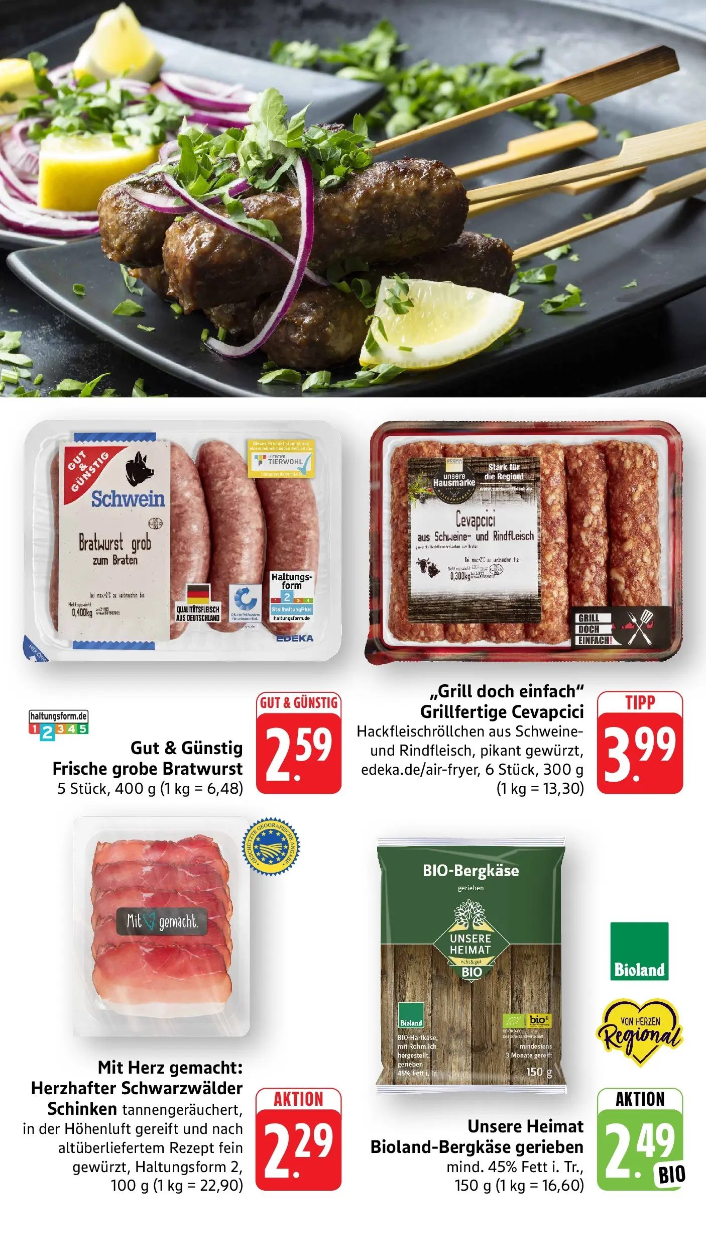 Edeka prospekt Neuhofen	 (ab 17.05.2026) » Angebote Online | Seite: 3 | Produkte: Grill, Cevapcici, Schinken, Rindfleisch