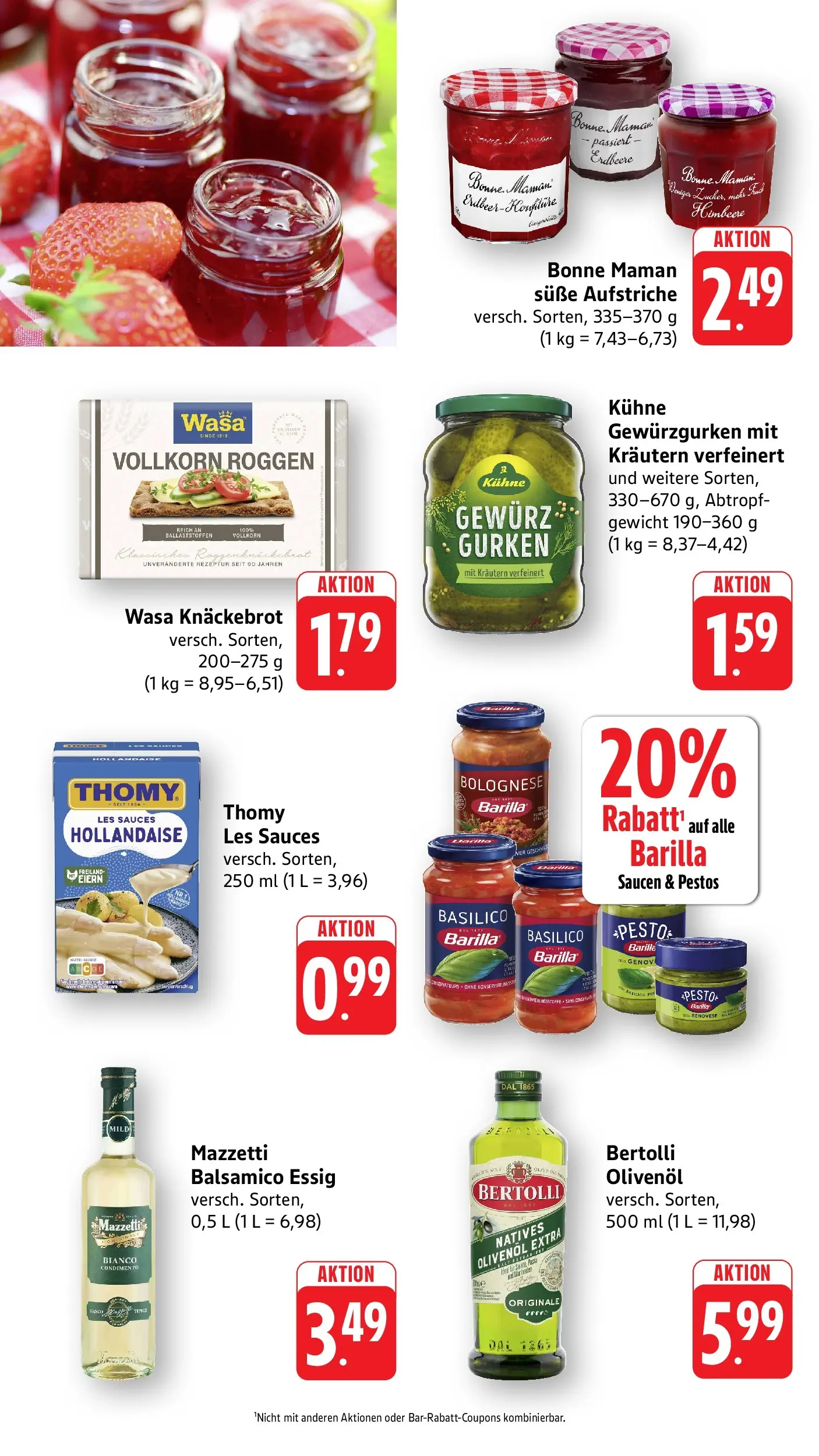 Edeka prospekt Neuhofen	 (ab 17.05.2026) » Angebote Online | Seite: 7 | Produkte: Gewicht, Essig, Bertolli olivenol, Himbeere