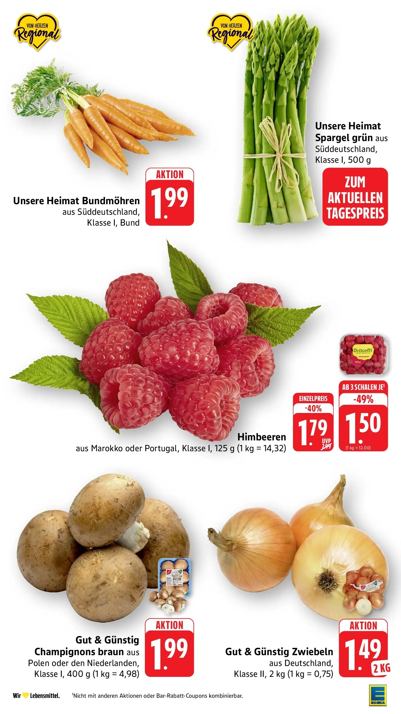 Edeka prospekt Weinheim	 (ab 17.05.2026) » Angebote Online | Seite: 13 | Produkte: Himbeeren, Spargel, Champignons, Zwiebeln