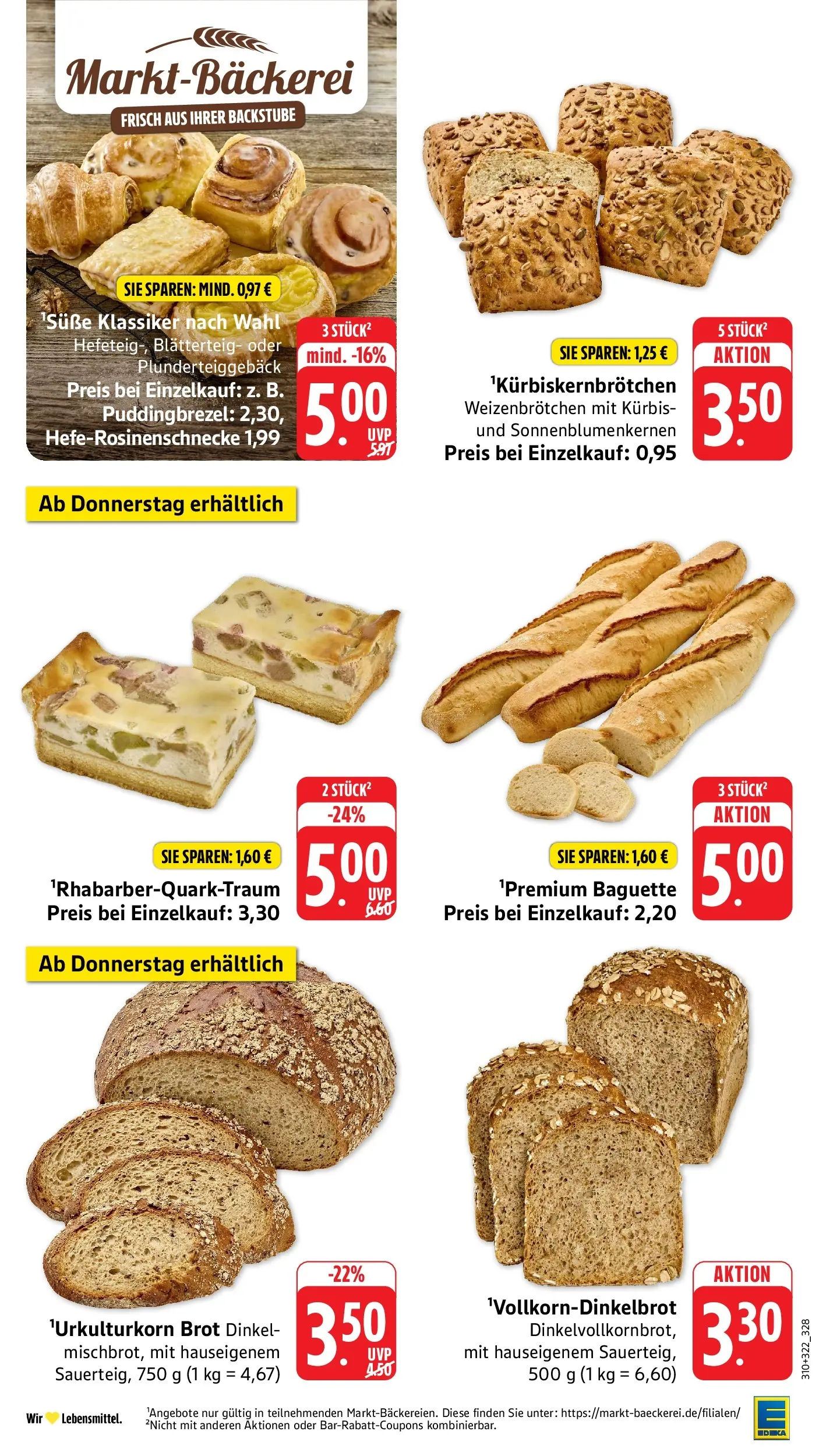 Edeka prospekt Weinheim	 (ab 17.05.2026) » Angebote Online | Seite: 22 | Produkte: Baguette, Kürbis, Brot