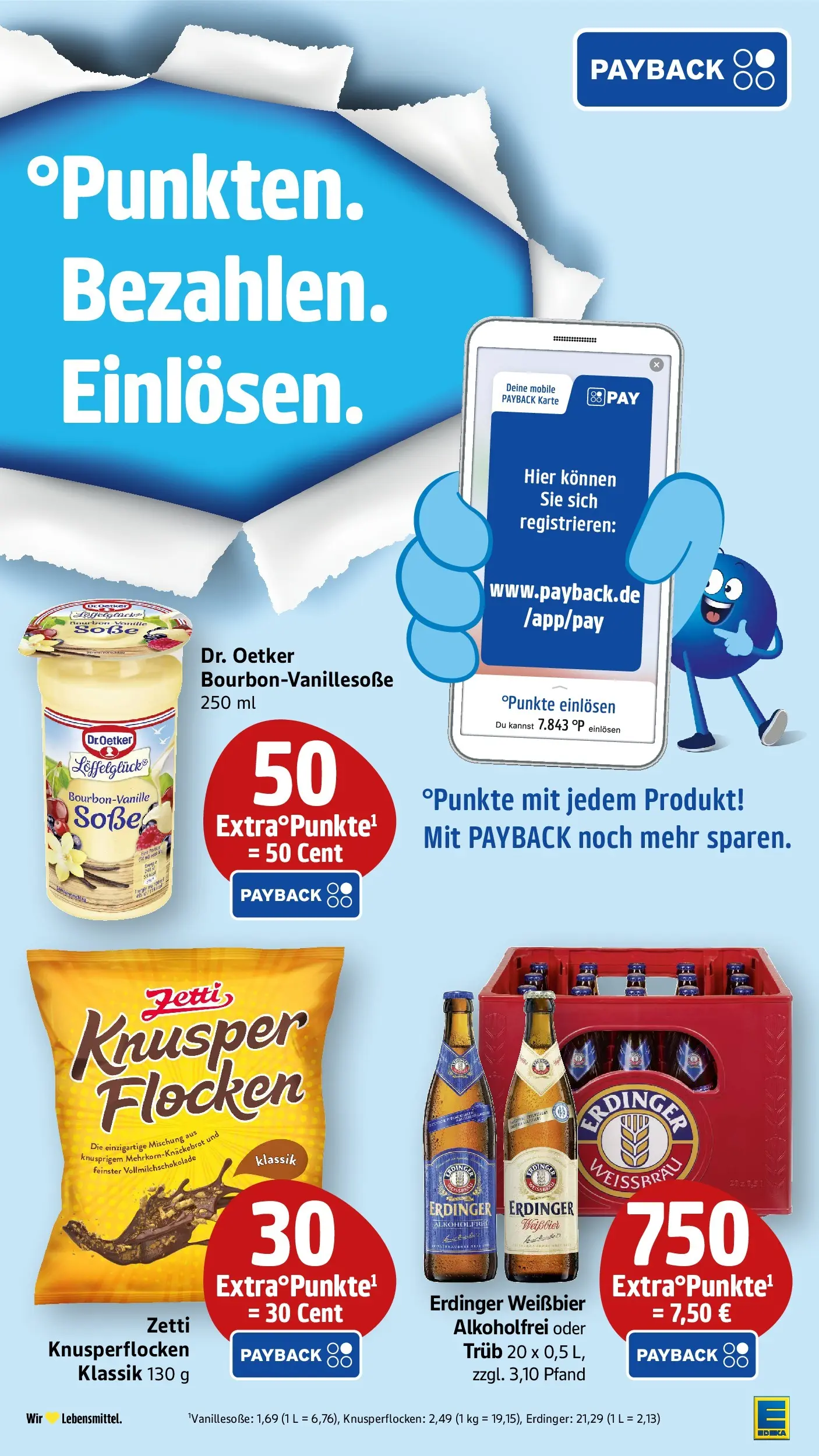 Edeka prospekt Piesport	 (ab 17.05.2026) » Angebote Online | Seite: 22 | Produkte: Erdinger, Weißbier, Soße, Flocken