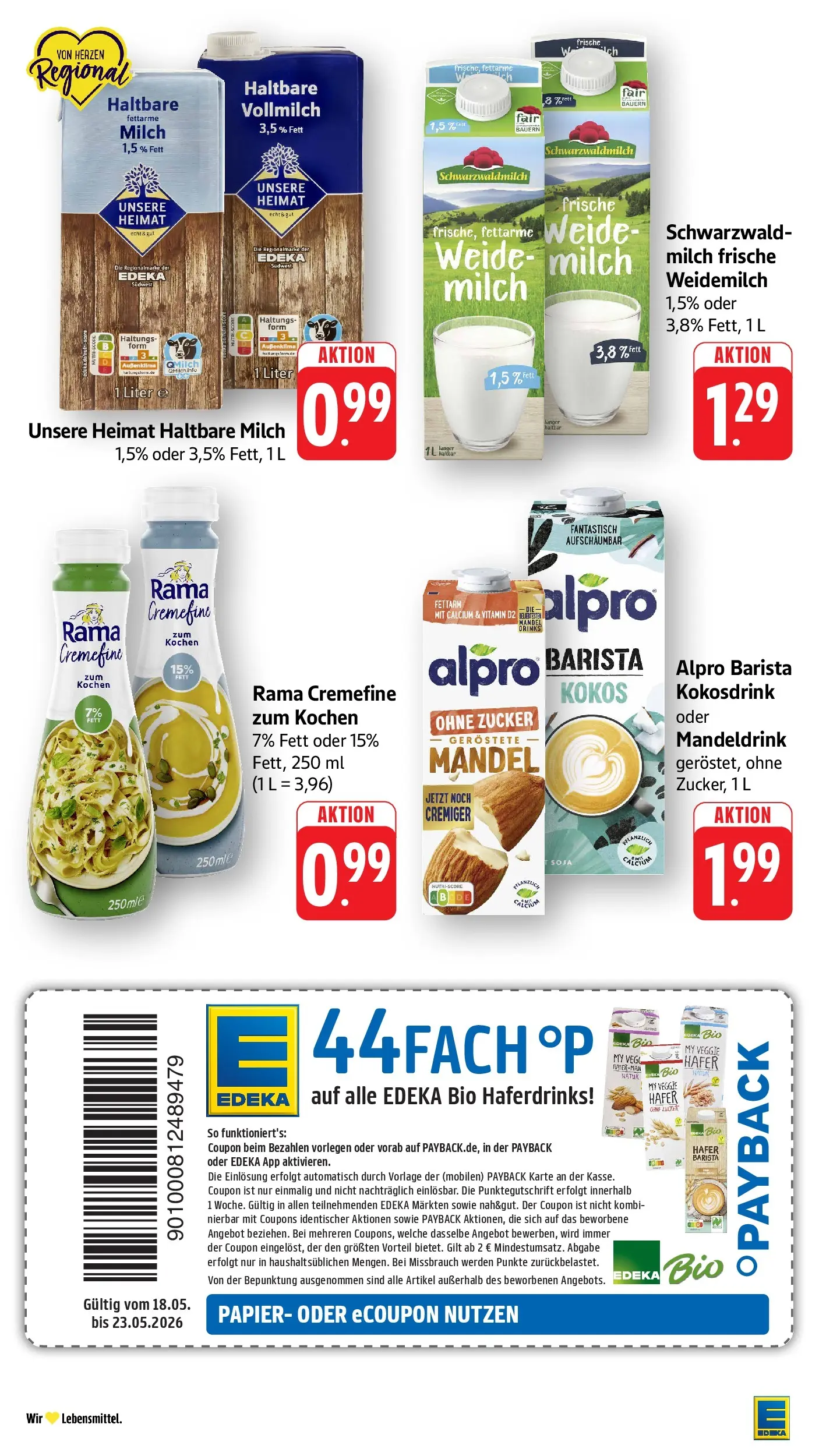 Edeka prospekt Ettenheim	 (ab 17.05.2026) » Angebote Online | Seite: 24 | Produkte: Rama, Milch, Haltbare milch, Alpro