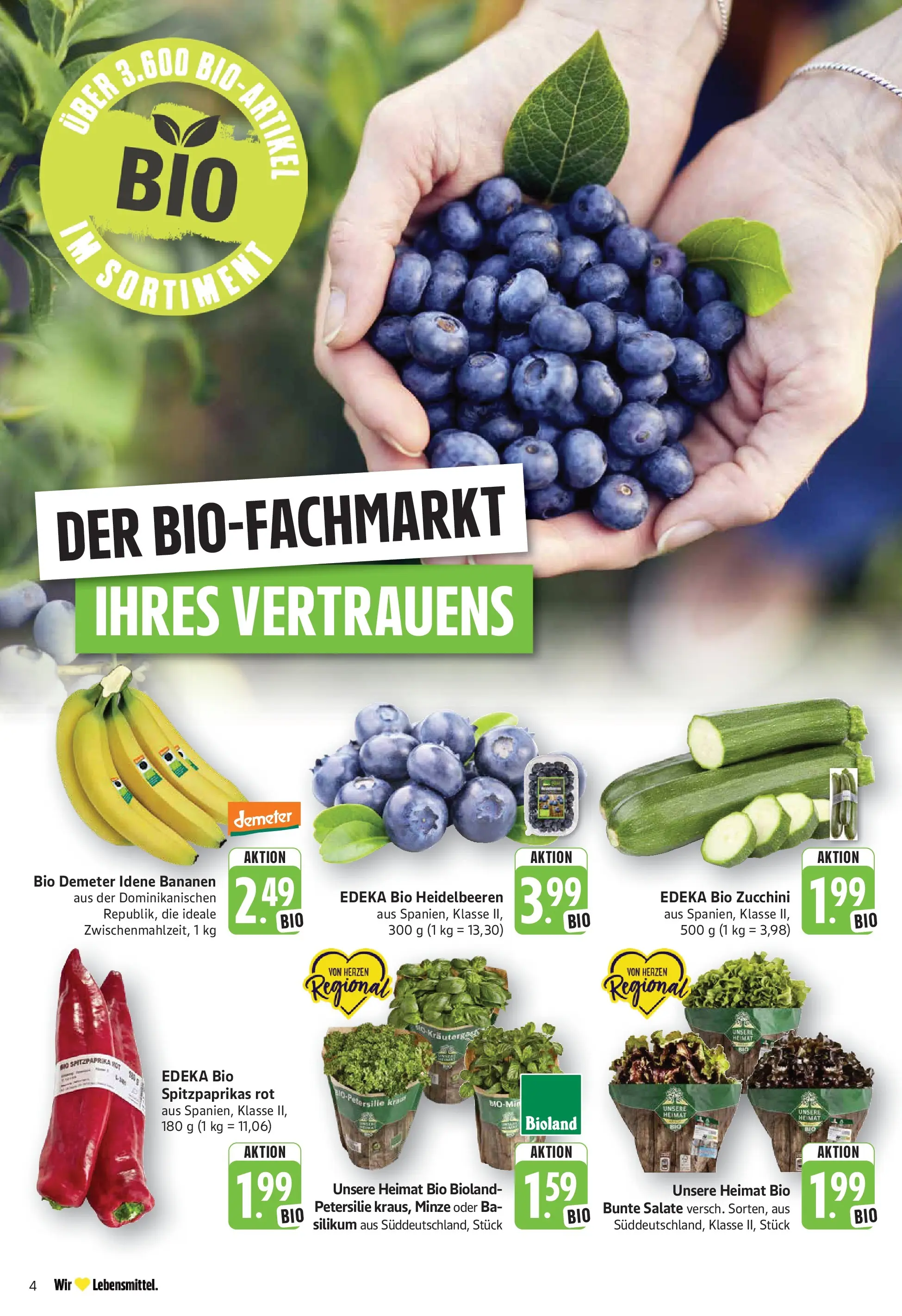 Edeka prospekt Walldorf	 (ab 17.05.2026) » Angebote Online | Seite: 10 | Produkte: Bananen, Heidelbeeren, Petersilie, Zucchini