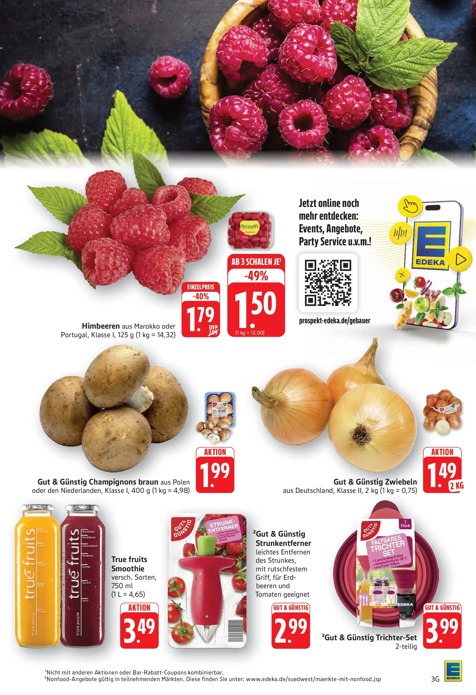 Edeka prospekt Geislingen	 (ab 17.05.2026) » Angebote Online | Seite: 9 | Produkte: Himbeeren, Tomaten, Zwiebeln, Erdbeeren