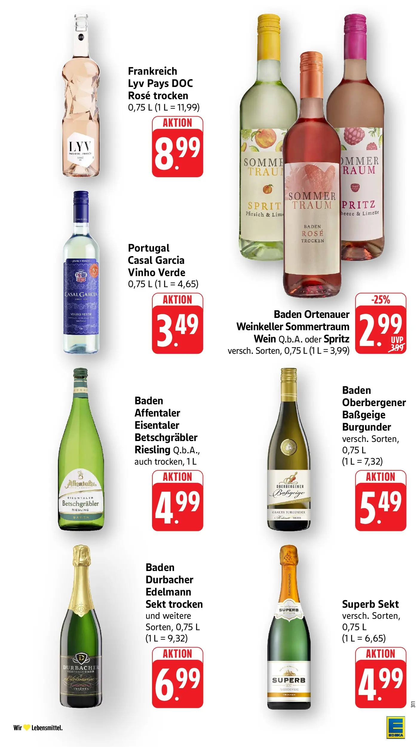 Edeka prospekt Bruchsal - Untergrombach	 (ab 17.05.2026) » Angebote Online | Seite: 37 | Produkte: Sekt, Pfirsich, Limette, Wein