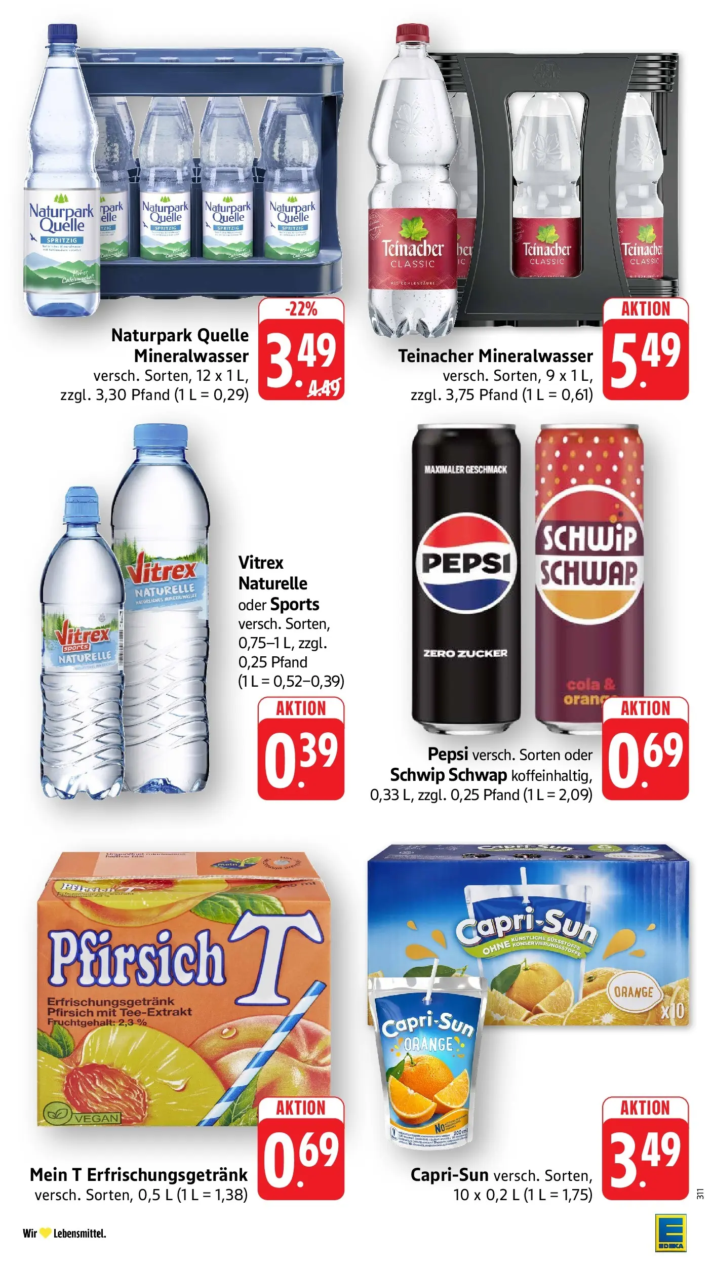 Edeka prospekt Bruchsal - Untergrombach	 (ab 17.05.2026) » Angebote Online | Seite: 38 | Produkte: Cola, Mineralwasser, Zucker, Pfirsich