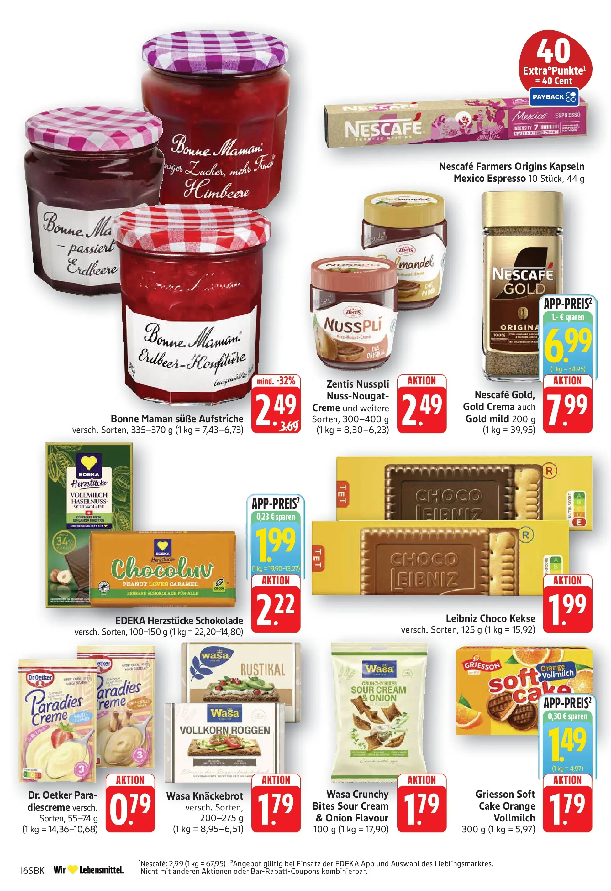 Edeka prospekt Walldorf	 (ab 17.05.2026) » Angebote Online | Seite: 22 | Produkte: Schokolade, Zentis nusspli, Nescafe gold, Bonne maman