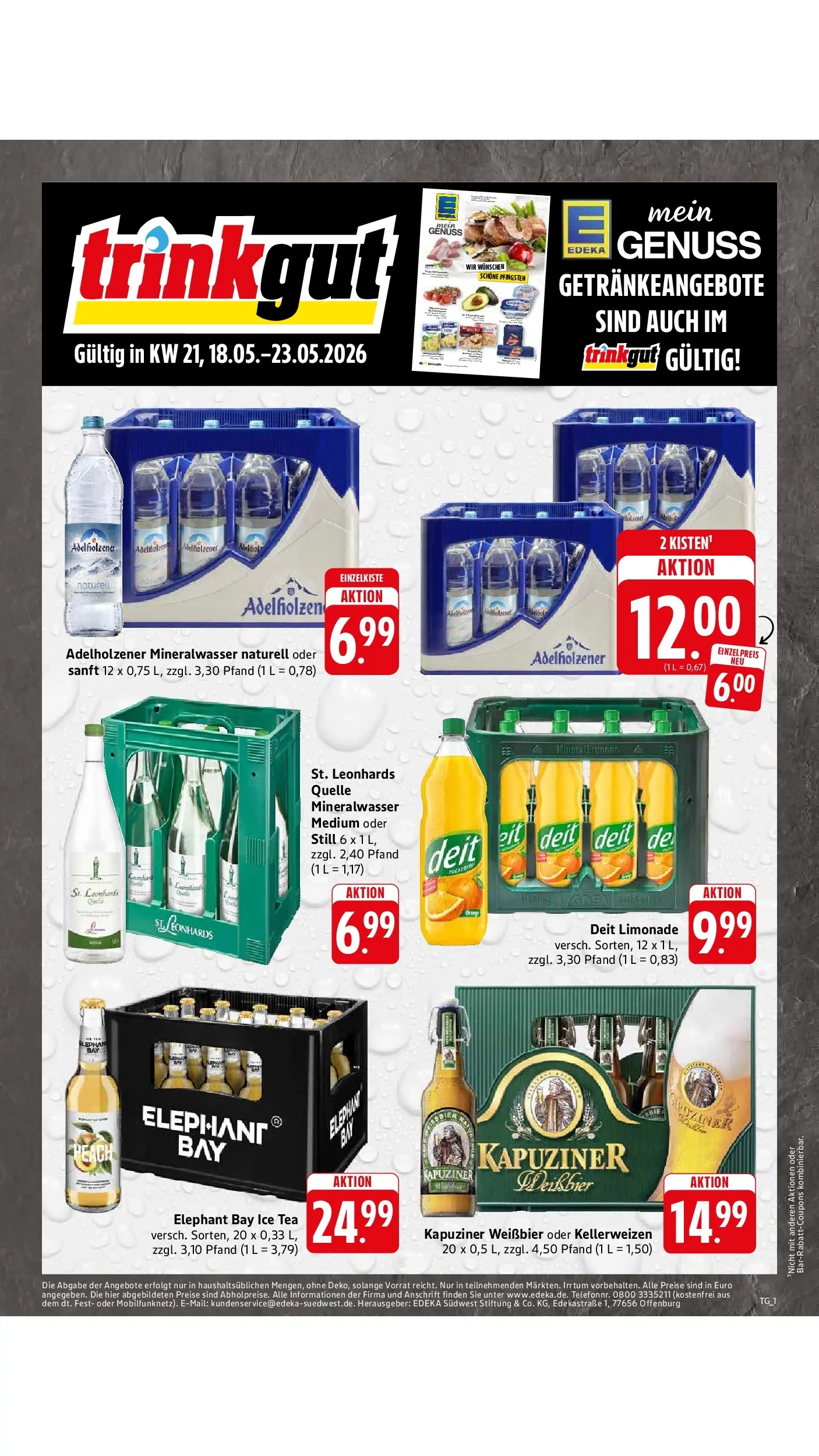 E center Prospekt Reutlingen	 (ab 17.05.2026) zum Blättern | Seite: 65 | Produkte: Weißbier, Adelholzener, Limonade, Mineralwasser