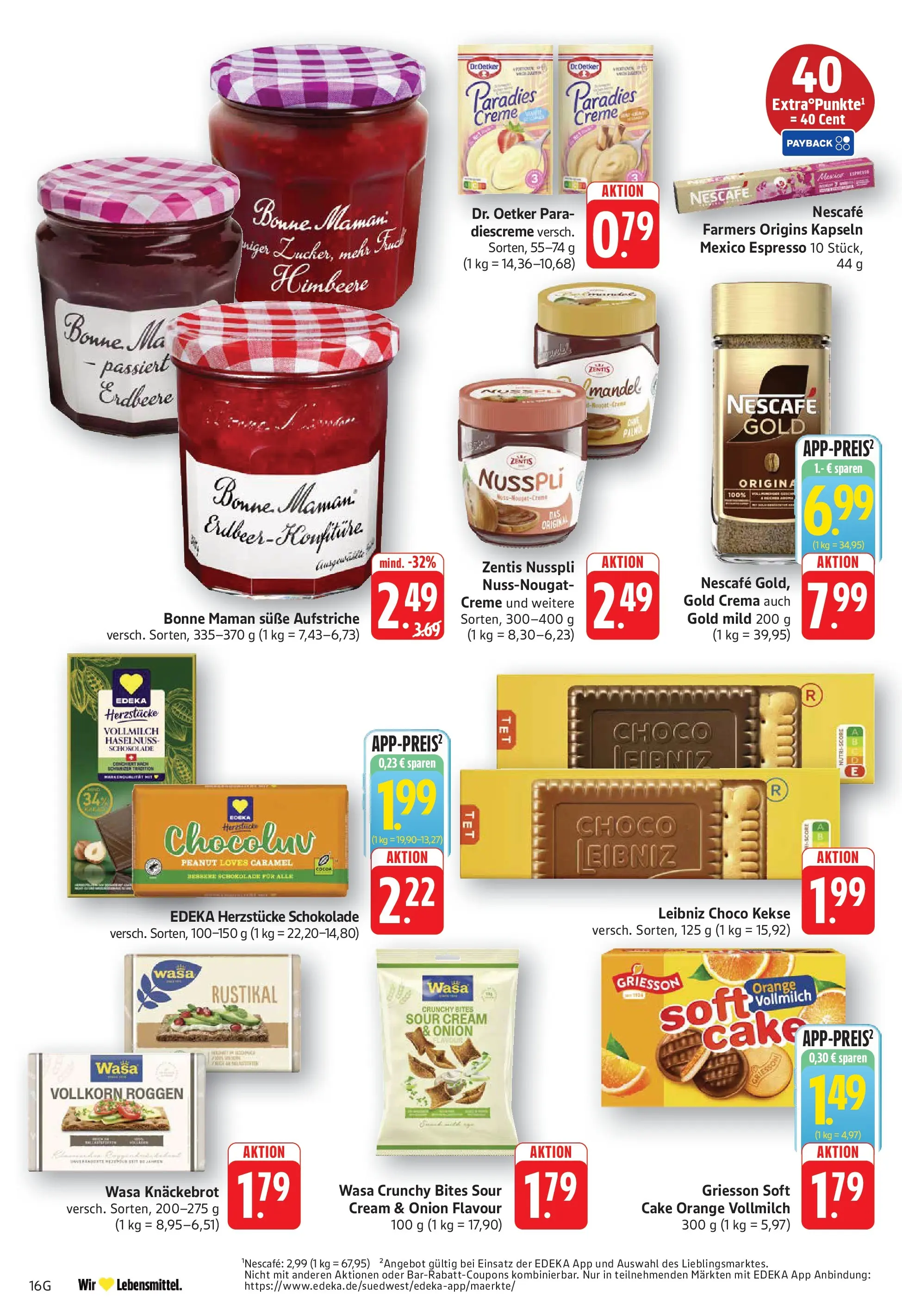 Edeka prospekt Geislingen	 (ab 17.05.2026) » Angebote Online | Seite: 22 | Produkte: Himbeere, Wasa knackebrot, Zentis nusspli, Bonne maman