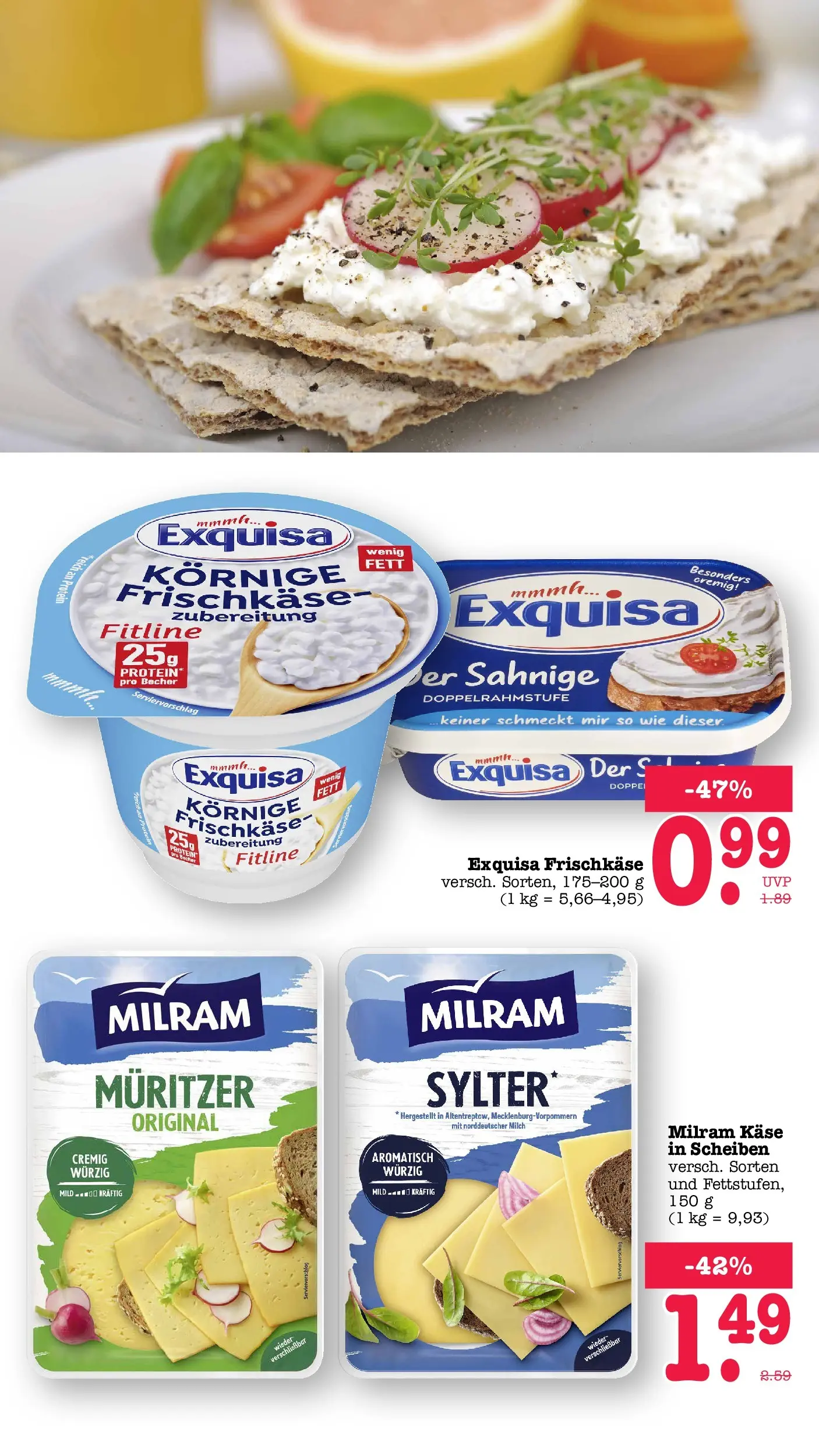 Edeka prospekt Wörth Am Rhein (ab 17.05.2026) » Angebote Online | Seite: 39 | Produkte: Milch, Käse, Exquisa, Milram Edeka prospekt Wörth Am Rhein (ab 17.05.2026) » Angebote Online | Seite: 39 | Produkte: Milch, Käse, Exquisa, Milram