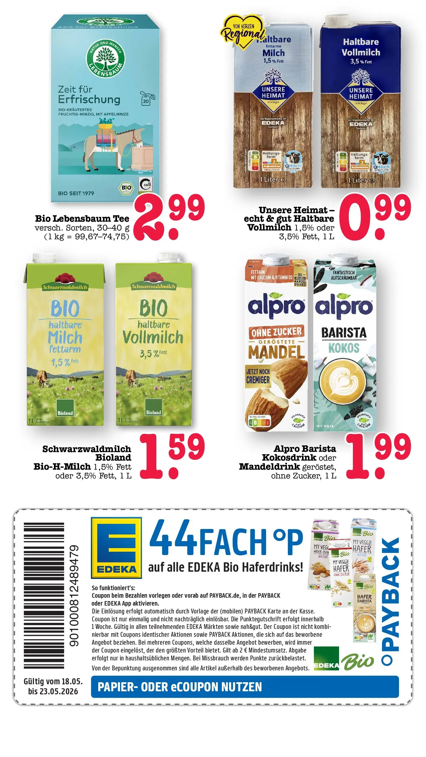 Edeka prospekt Wörth Am Rhein (ab 17.05.2026) » Angebote Online | Seite: 49 | Produkte: Milch, Haltbare milch, Zucker, Tee Edeka prospekt Wörth Am Rhein (ab 17.05.2026) » Angebote Online | Seite: 49 | Produkte: Milch, Haltbare milch, Zucker, Tee