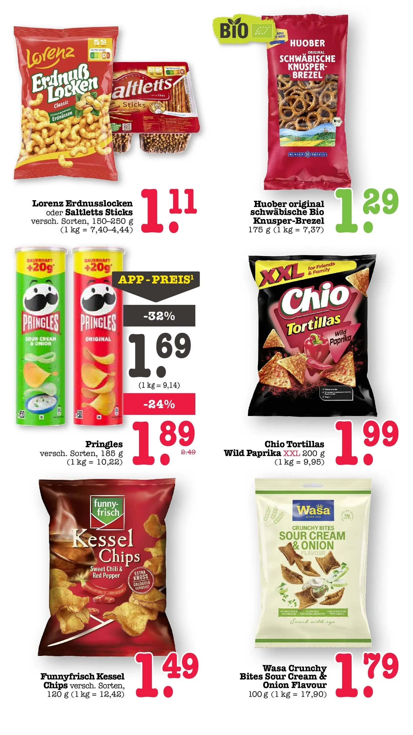 Edeka prospekt Wörth Am Rhein (ab 17.05.2026) » Angebote Online | Seite: 52 | Produkte: Funny frisch, Chio tortillas, Pringles, Chips Edeka prospekt Wörth Am Rhein (ab 17.05.2026) » Angebote Online | Seite: 52 | Produkte: Funny frisch, Chio tortillas, Pringles, Chips