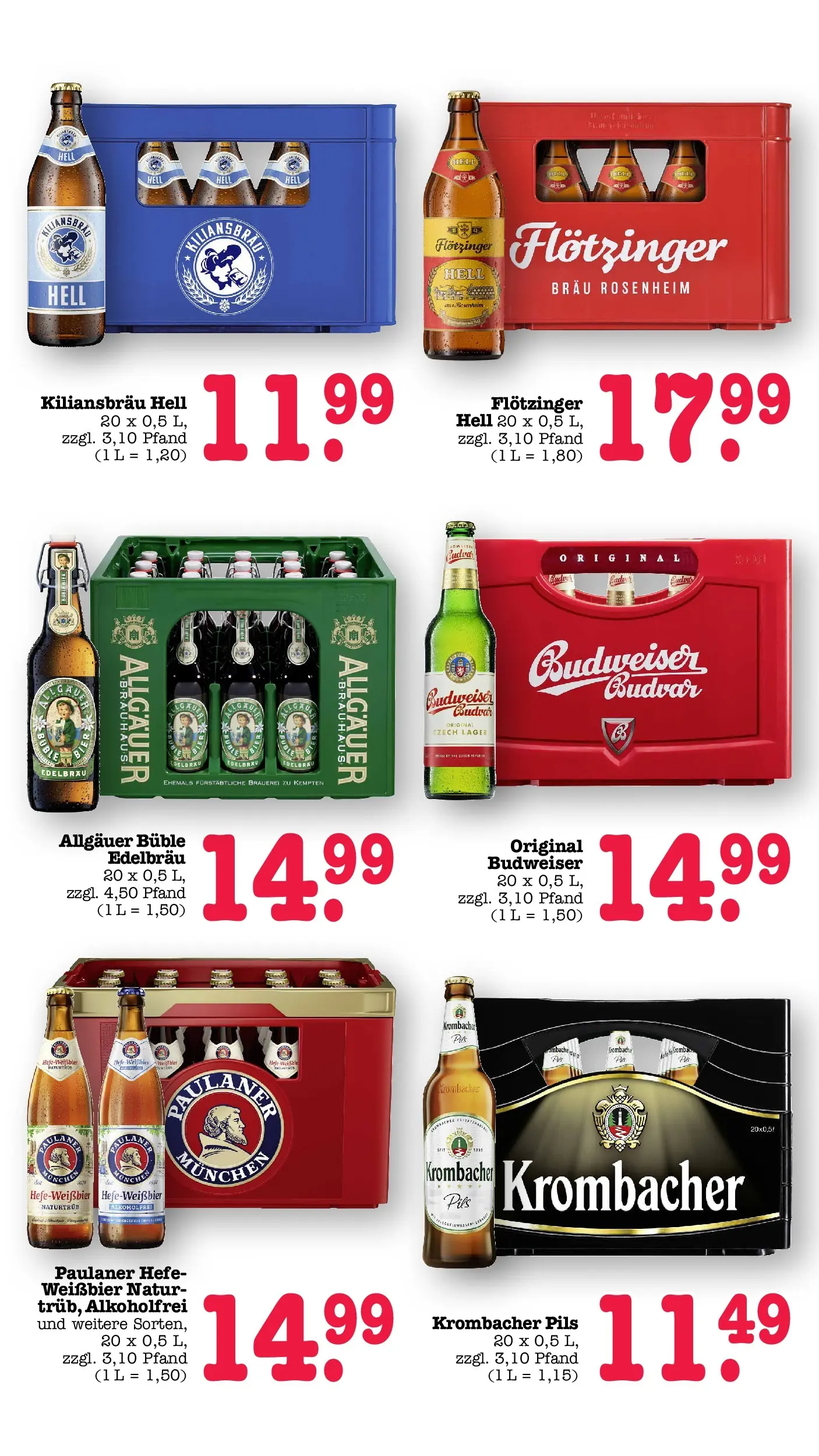 Edeka prospekt Wörth Am Rhein (ab 17.05.2026) » Angebote Online | Seite: 57 | Produkte: Pils, Hefe weissbier, Budweiser, Paulaner Edeka prospekt Wörth Am Rhein (ab 17.05.2026) » Angebote Online | Seite: 57 | Produkte: Pils, Hefe weissbier, Budweiser, Paulaner