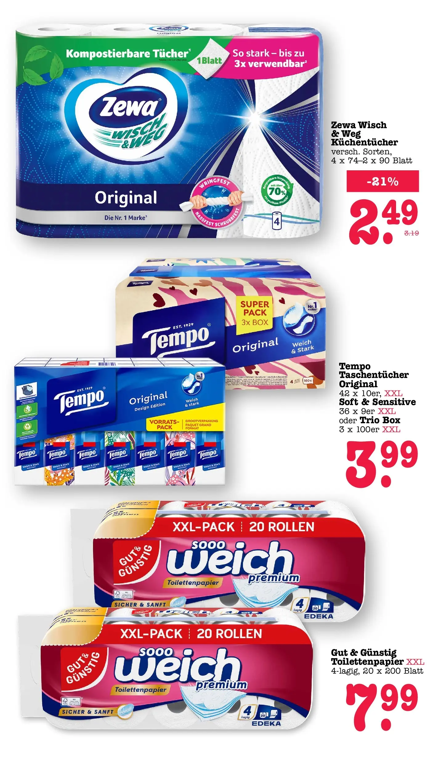 Edeka prospekt Bühlertal (ab 17.05.2026) » Angebote Online | Seite: 76 | Produkte: Box, Zewa, Tempo, Toilettenpapier Edeka prospekt Bühlertal (ab 17.05.2026) » Angebote Online | Seite: 76 | Produkte: Box, Zewa, Tempo, Toilettenpapier