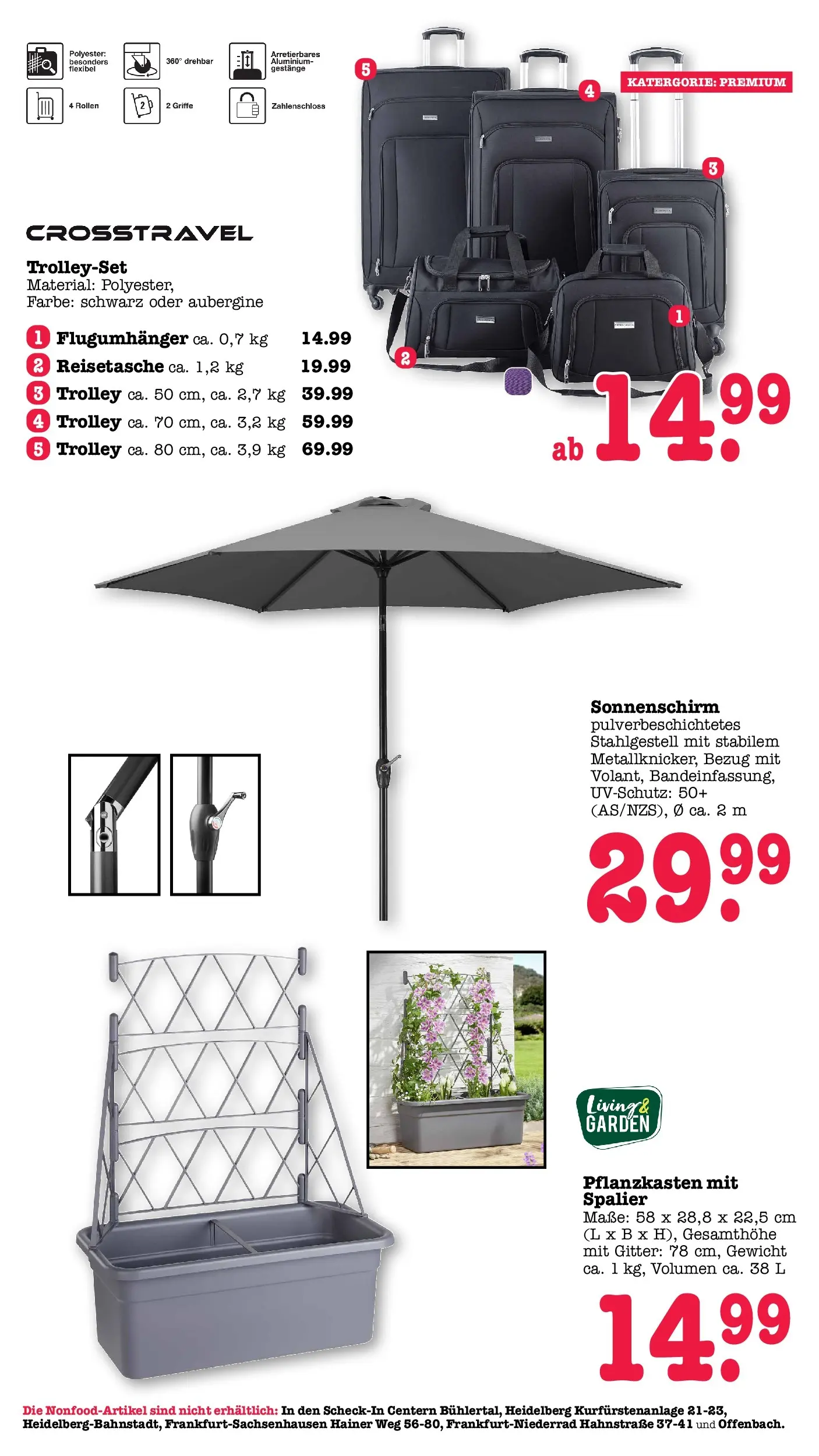 Edeka prospekt Wörth Am Rhein (ab 17.05.2026) » Angebote Online | Seite: 69 | Produkte: Gewicht, Aubergine, Sonnenschirm, Reisetasche Edeka prospekt Wörth Am Rhein (ab 17.05.2026) » Angebote Online | Seite: 69 | Produkte: Gewicht, Aubergine, Sonnenschirm, Reisetasche