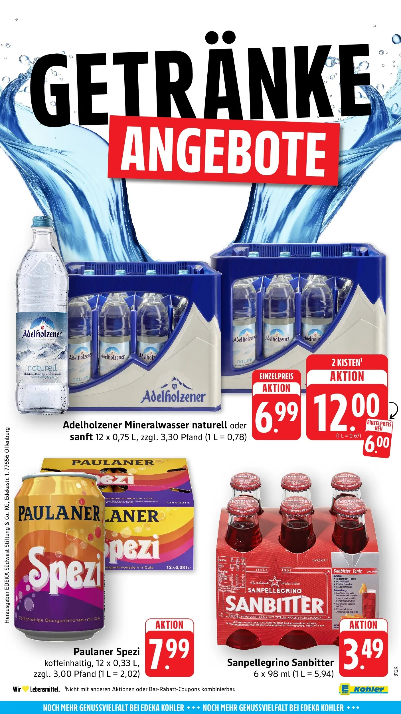 Edeka prospekt Ettenheim	 (ab 17.05.2026) » Angebote Online | Seite: 54 | Produkte: Cola, Adelholzener, Mineralwasser, Paulaner