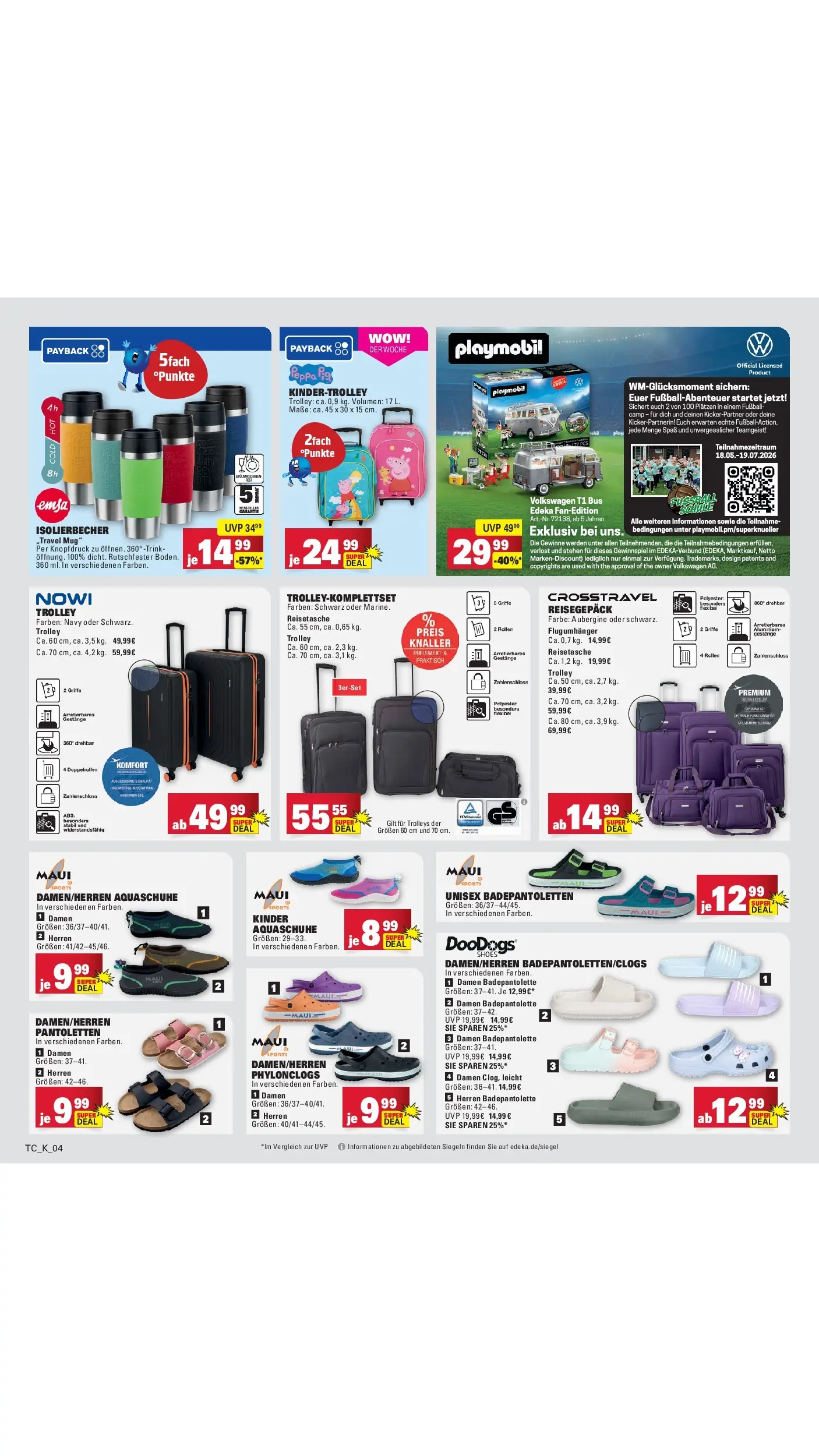 Edeka prospekt Wörth Am Rhein (ab 17.05.2026) » Angebote Online | Seite: 85 | Produkte: Fußball, Aubergine, Reisetasche Edeka prospekt Wörth Am Rhein (ab 17.05.2026) » Angebote Online | Seite: 85 | Produkte: Fußball, Aubergine, Reisetasche