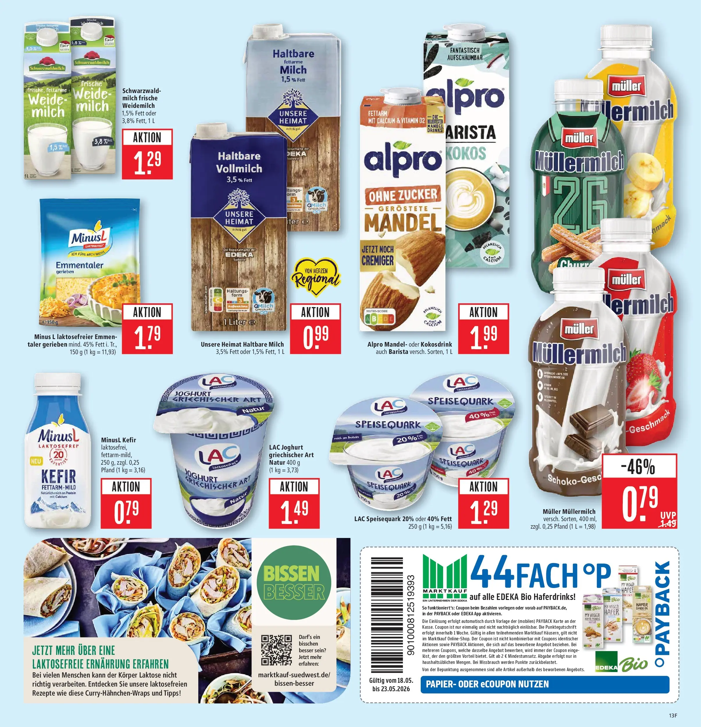 Marktkauf Prospekt Ostfildern	 (ab 17.05.2026) » Angebote online | Seite: 15 | Produkte: Haltbare milch, Alpro, Zucker, Speisequark