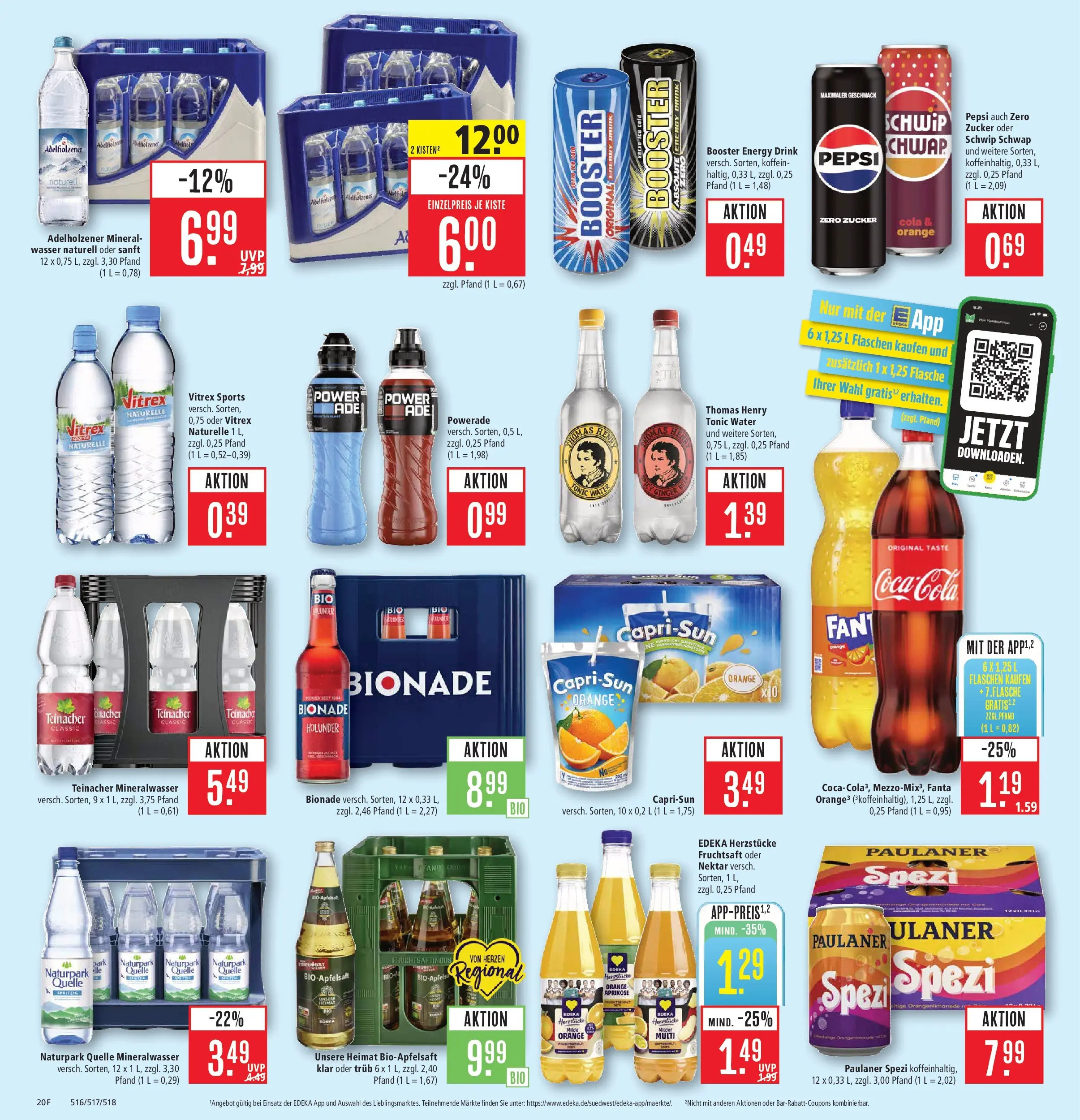 Marktkauf Prospekt Ostfildern	 (ab 17.05.2026) » Angebote online | Seite: 24 | Produkte: Fanta, Adelholzener, Schwip schwap, Pepsi