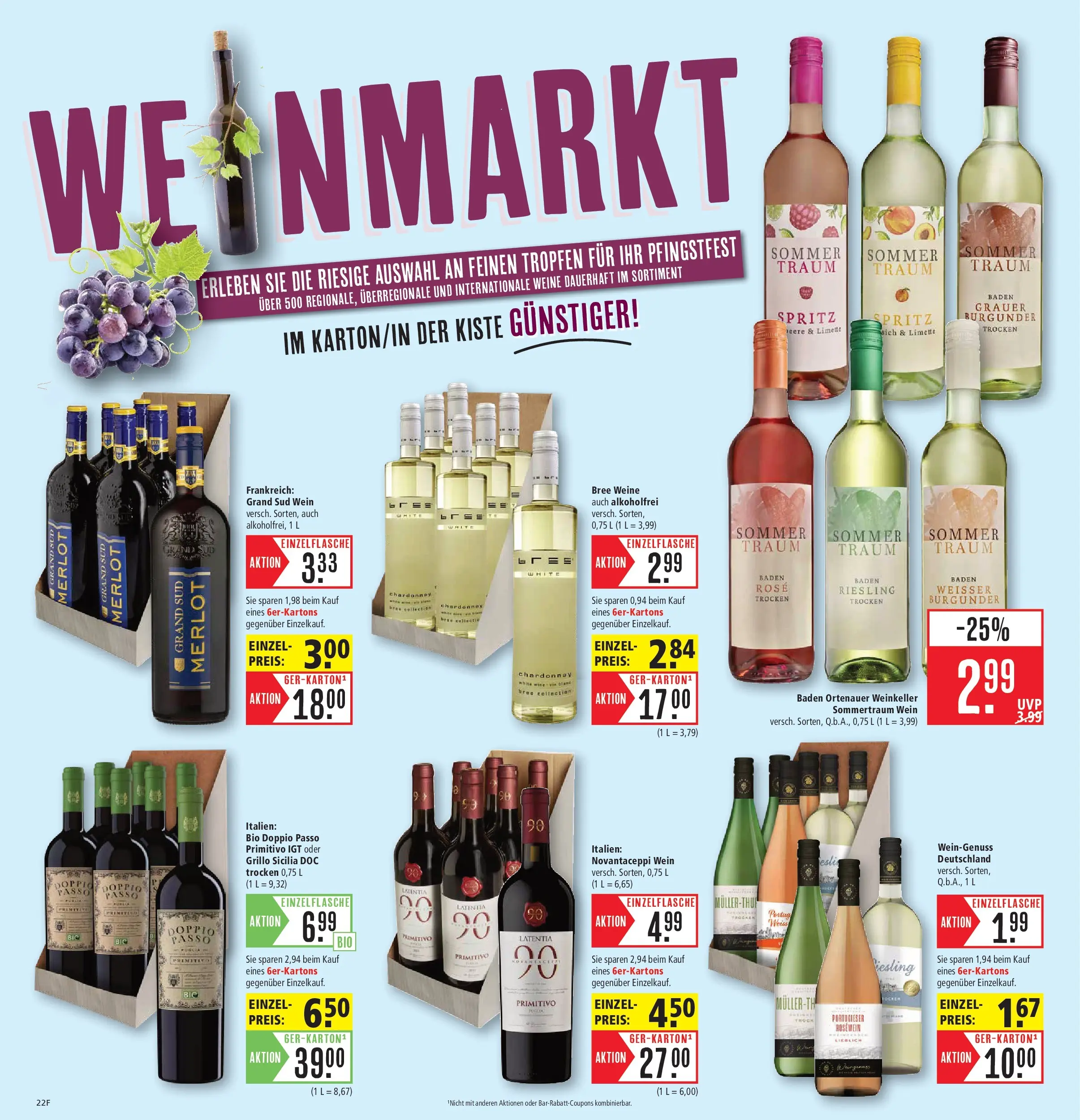 Marktkauf Prospekt Ostfildern	 (ab 17.05.2026) » Angebote online | Seite: 26 | Produkte: Bree, Doppio passo primitivo, Grand sud, Wein