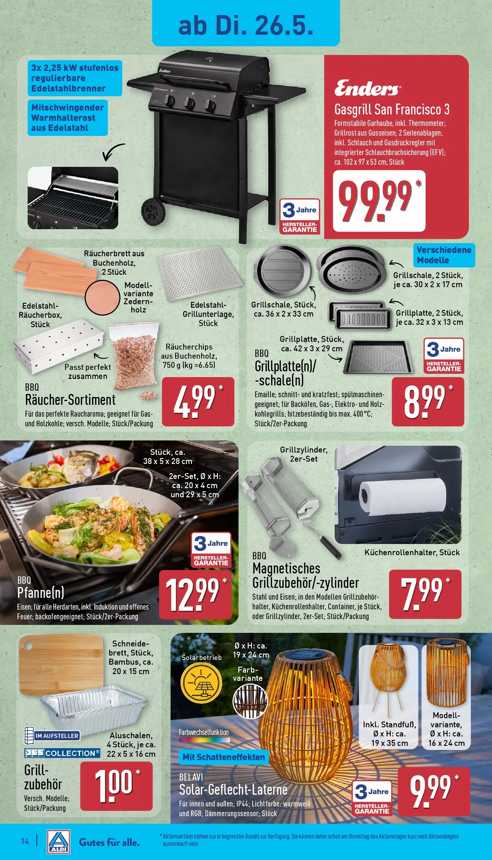 Aldi Wochenangebote (ab 26.05.2026) » Angebote Online | Seite: 14 | Produkte: Grill, Belavi