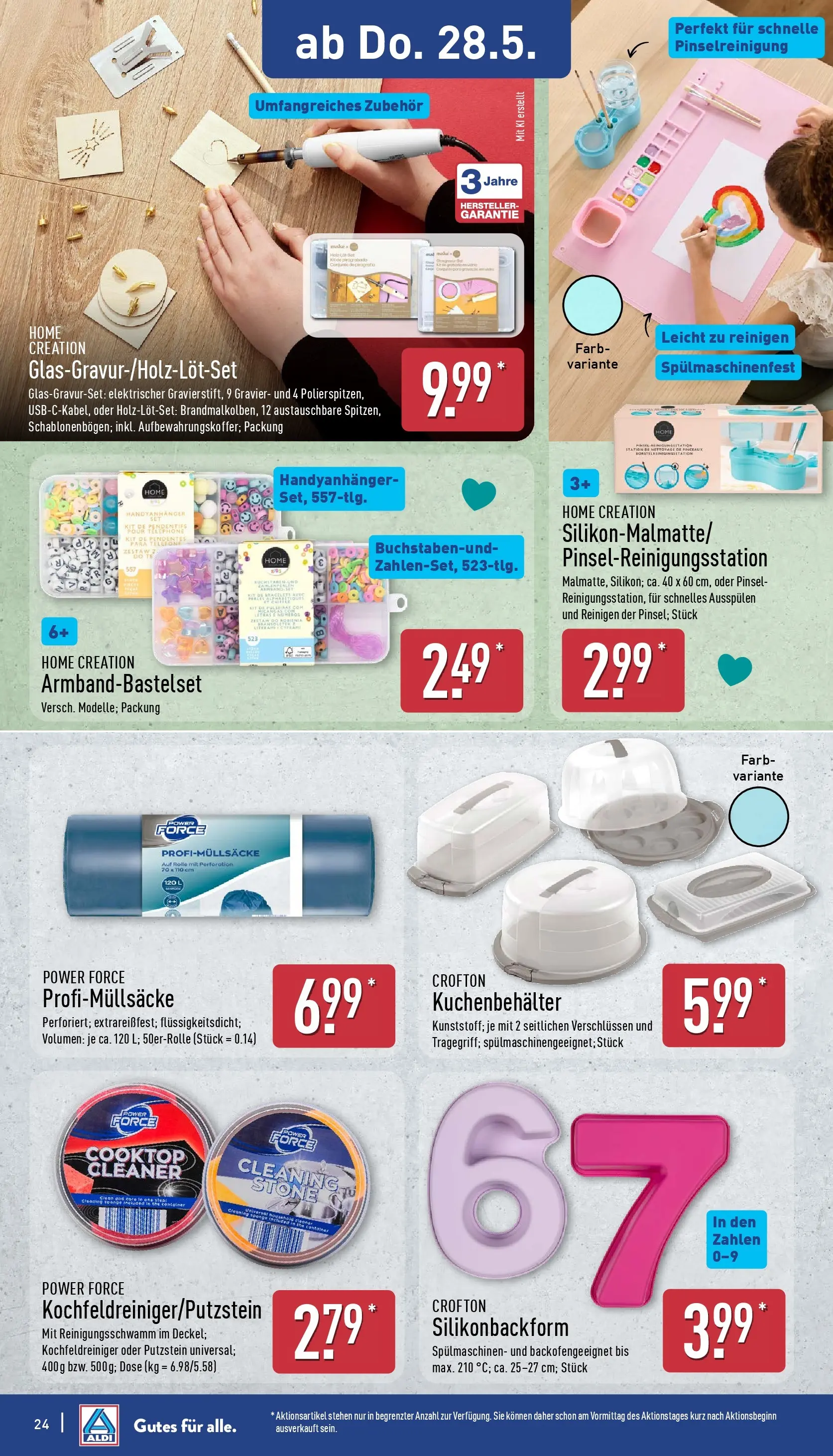 Aldi Wochenangebote (ab 26.05.2026) » Angebote Online | Seite: 24 | Produkte: Pinsel, Home creation