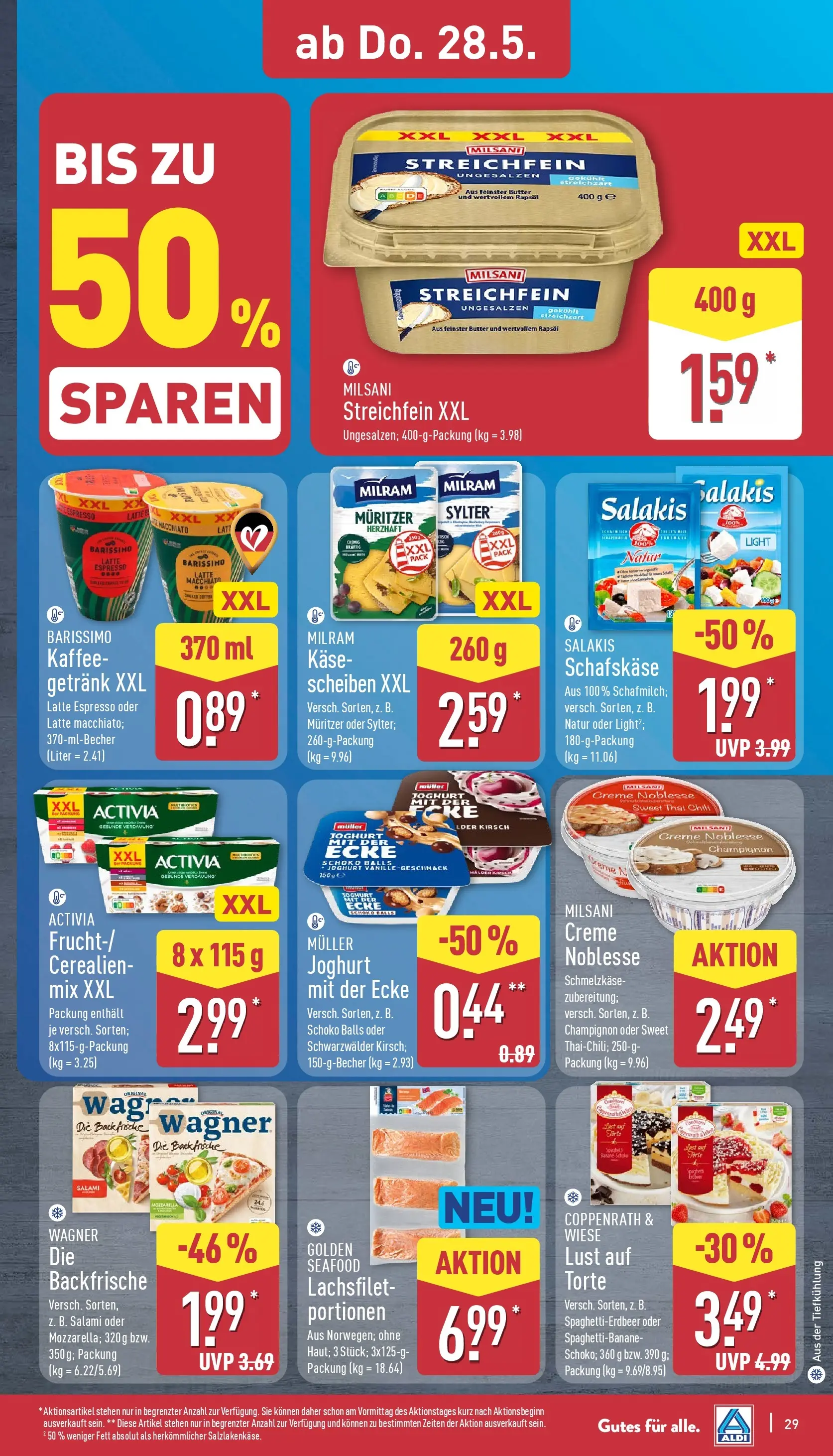 Aldi Wochenangebote (ab 26.05.2026) » Angebote Online | Seite: 29 | Produkte: Activia, Joghurt, Creme noblesse, Salami
