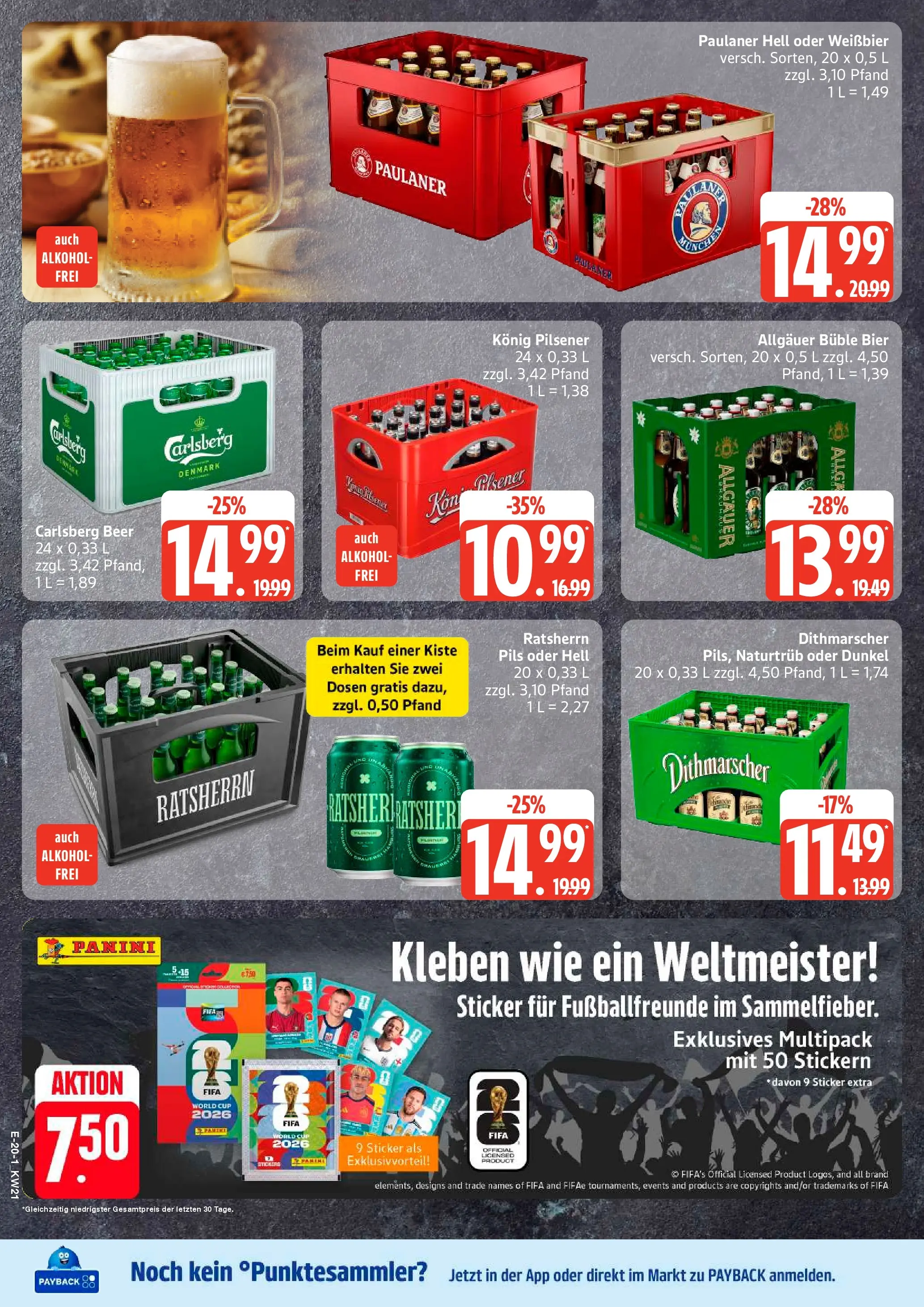 Edeka prospekt Bremervörde	 (ab 17.05.2026) » Angebote Online | Seite: 20 | Produkte: Carlsberg, Bier, Pils, Paulaner