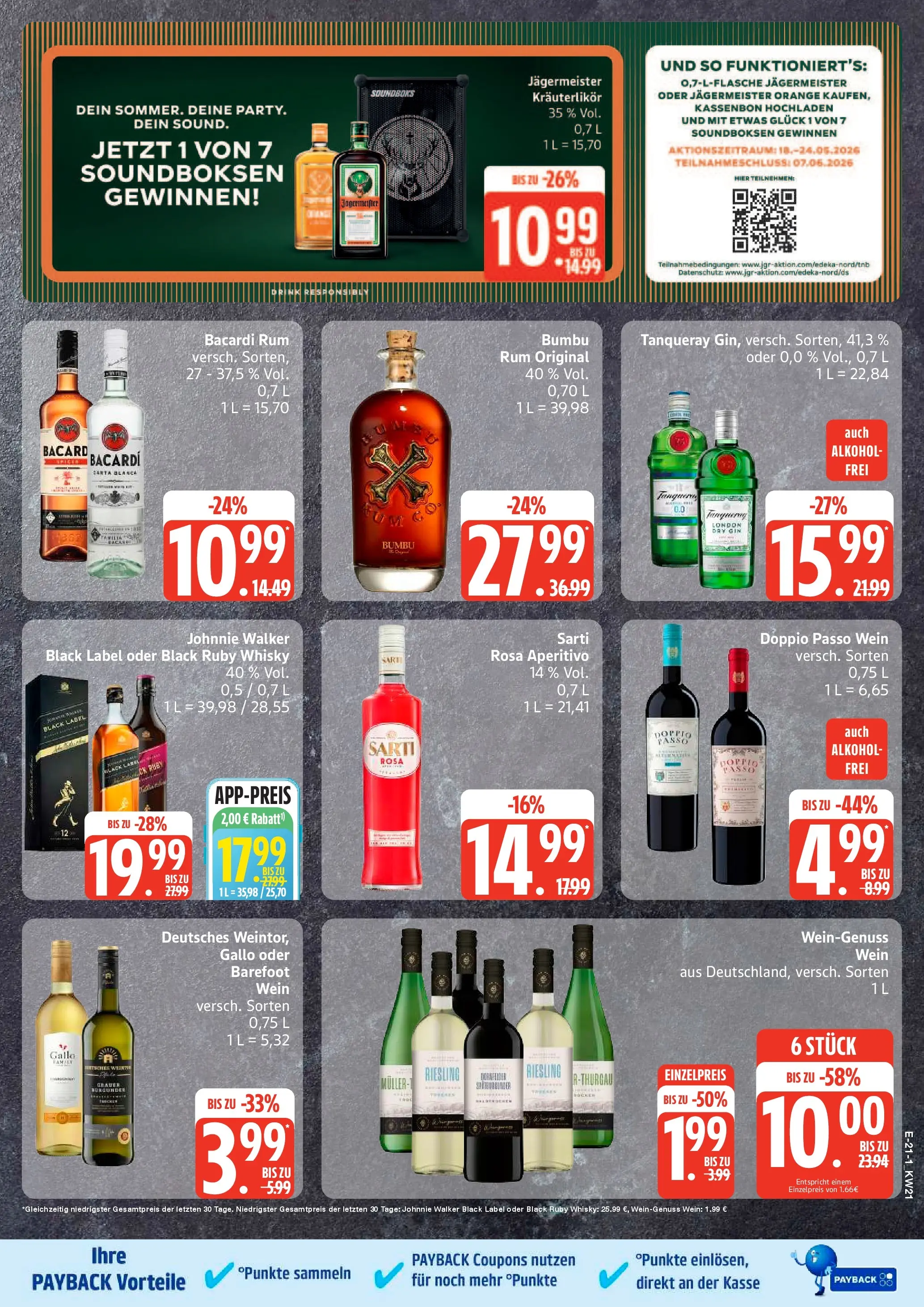 Edeka prospekt Bremervörde	 (ab 17.05.2026) » Angebote Online | Seite: 21 | Produkte: Whisky, Rum, Jägermeister, Doppio Passo
