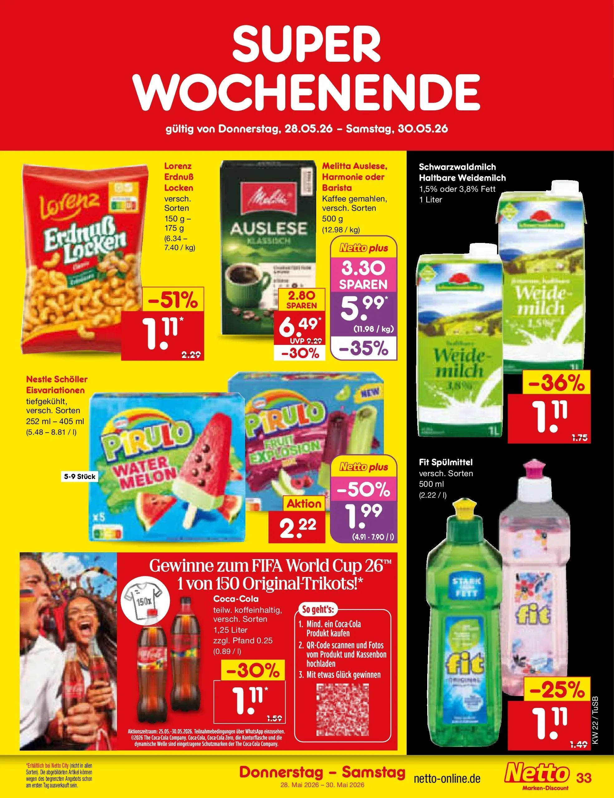 Netto Marken-Discount Prospekt Lahr-Langenwinkel (ab 26.05.2026) » Angebote | Seite: 41 | Produkte: Melitta, Milch, Kaffee