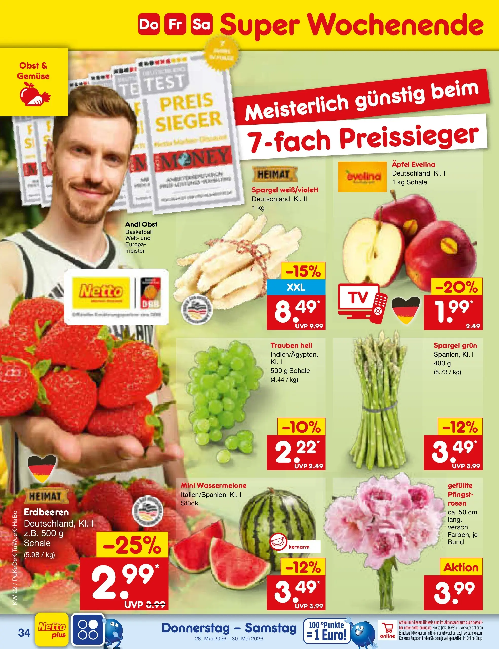 Netto Marken-Discount Prospekt Lahr-Langenwinkel (ab 26.05.2026) » Angebote | Seite: 42 | Produkte: Spargel, Gemüse, Obst, Wassermelone