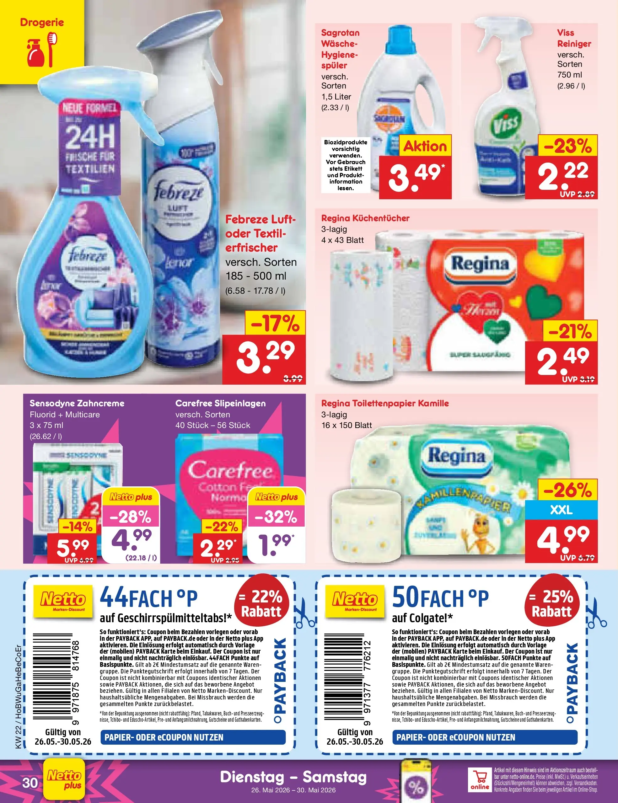 Netto Marken-Discount Prospekt Nordhausen (ab 26.05.2026) » Angebote | Seite: 38 | Produkte: Lenor, Toilettenpapier