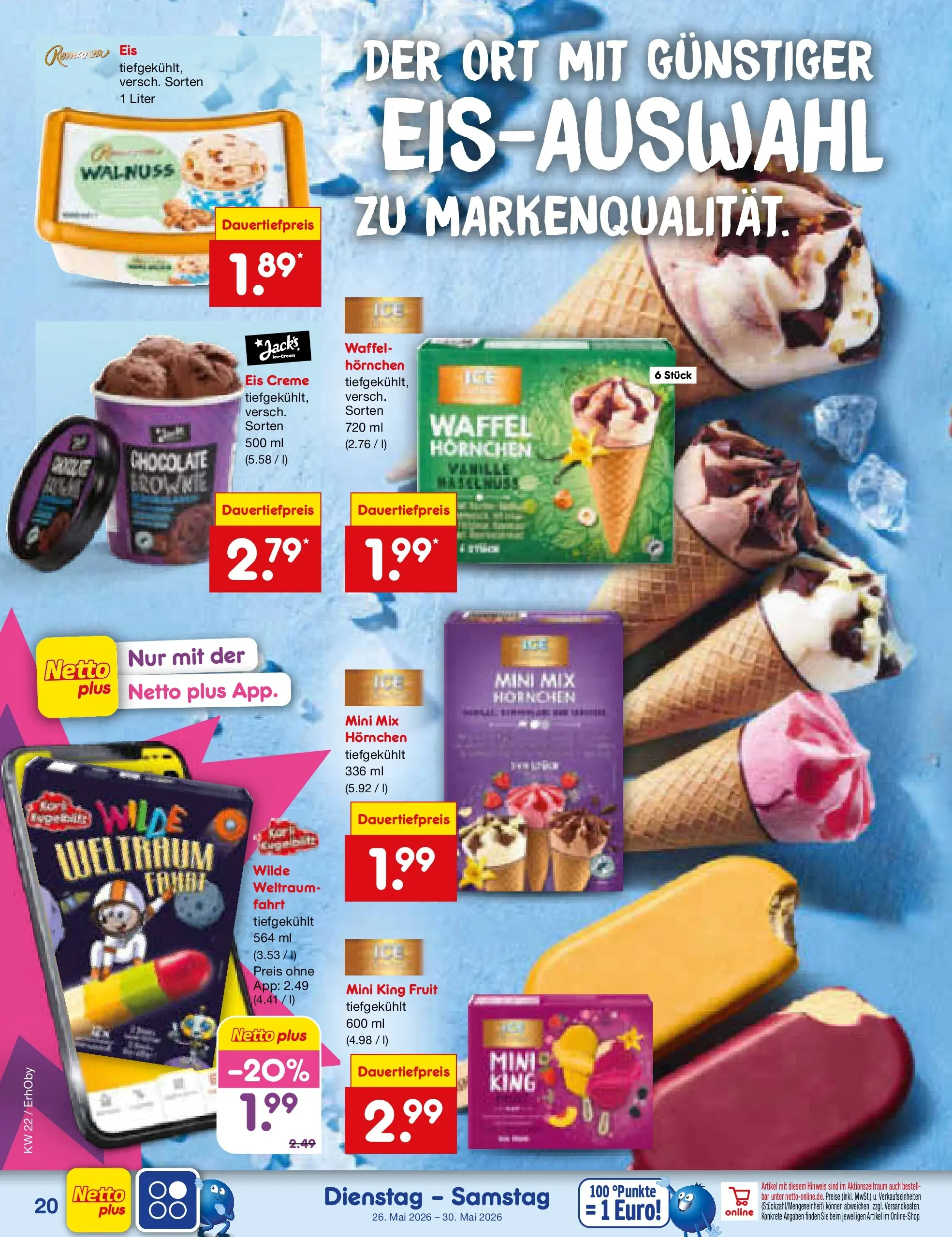 Netto Marken-Discount Prospekt Mauern (ab 26.05.2026) » Angebote | Seite: 26 | Produkte: Creme, Eis