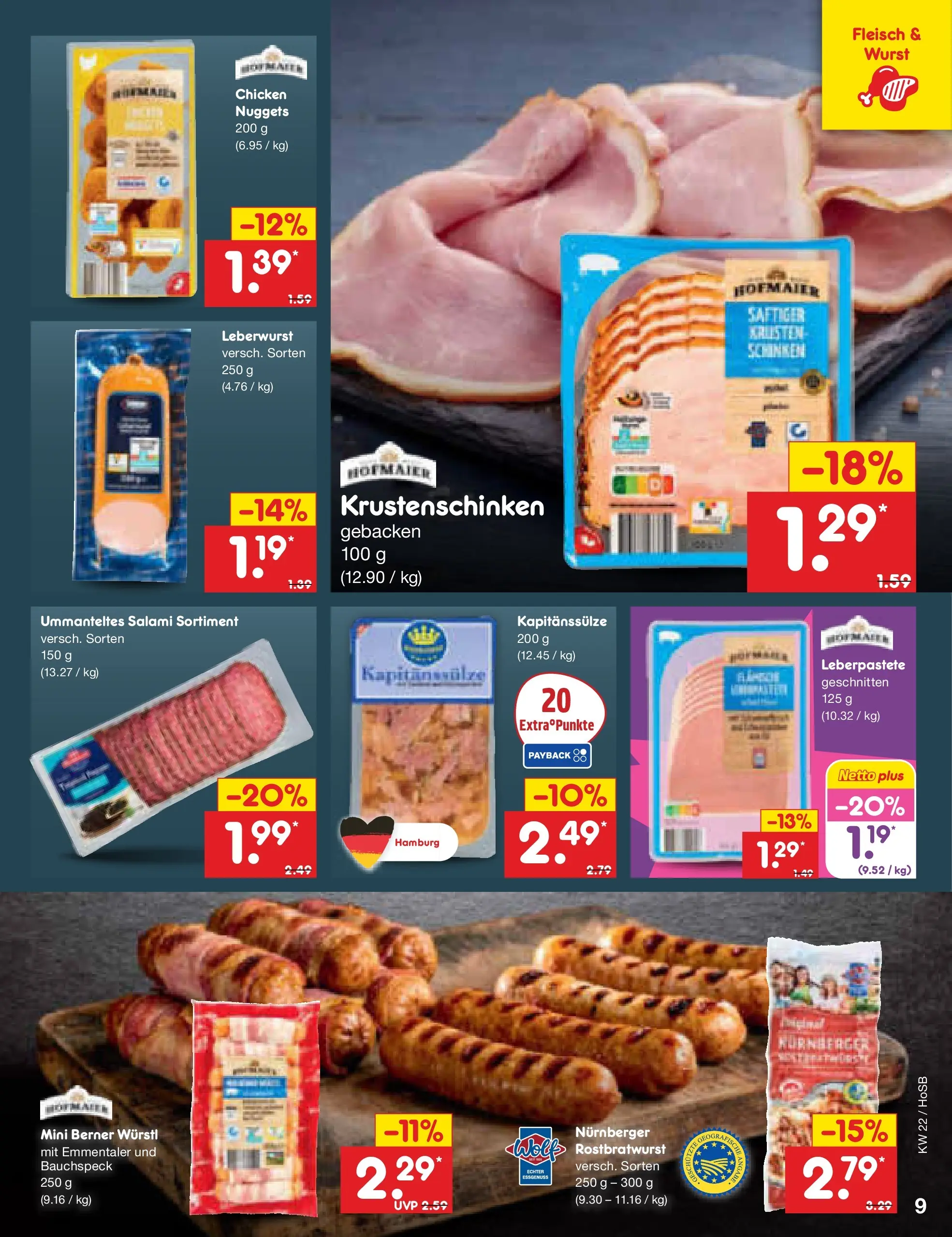 Netto Marken-Discount Prospekt Hannover (ab 26.05.2026) » Angebote | Seite: 11 | Produkte: Würstl, Salami, Schinken, Fleisch