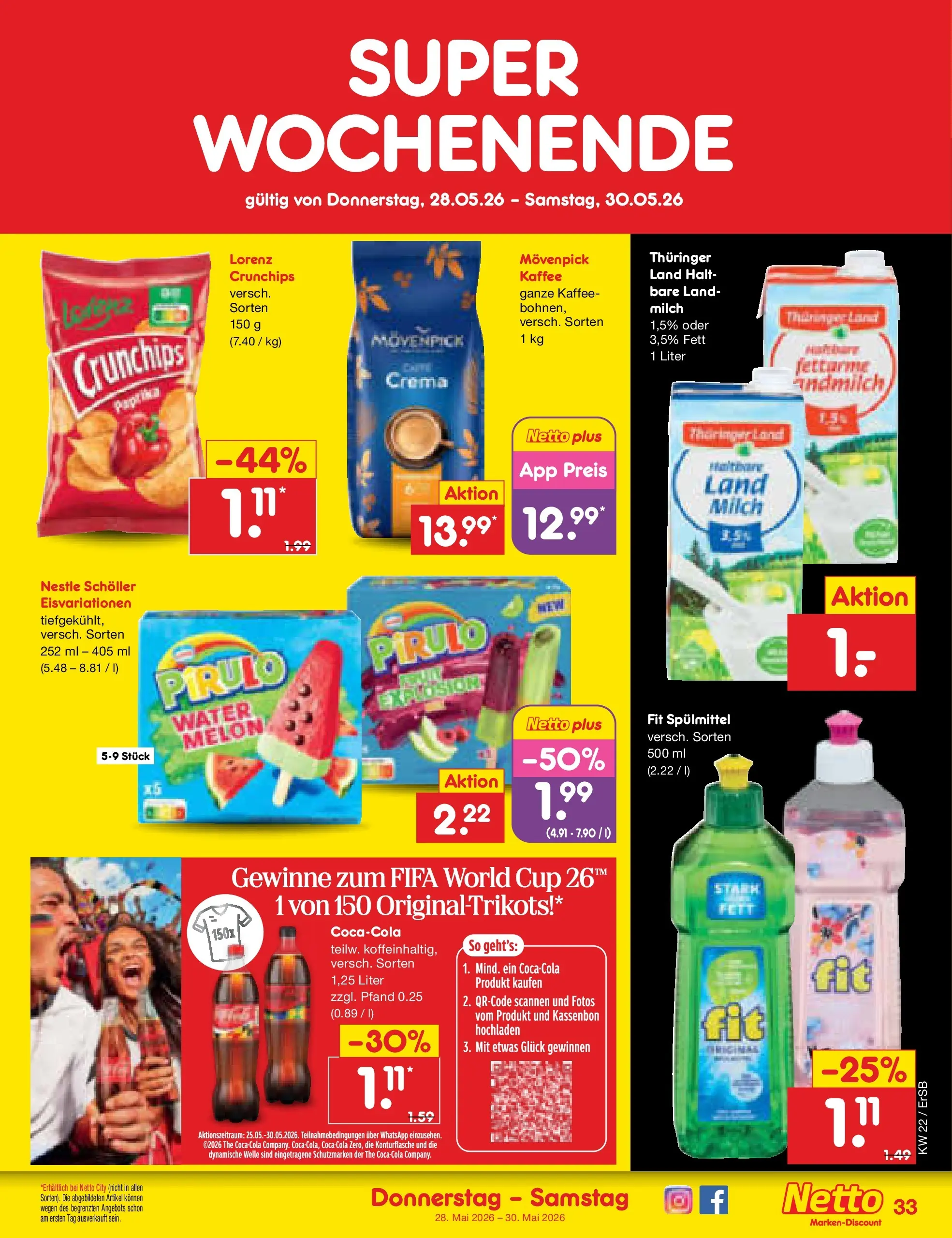 Netto Marken-Discount Prospekt Nordhausen (ab 26.05.2026) » Angebote | Seite: 41 | Produkte: Cola, Milch, Kaffee, Paprika