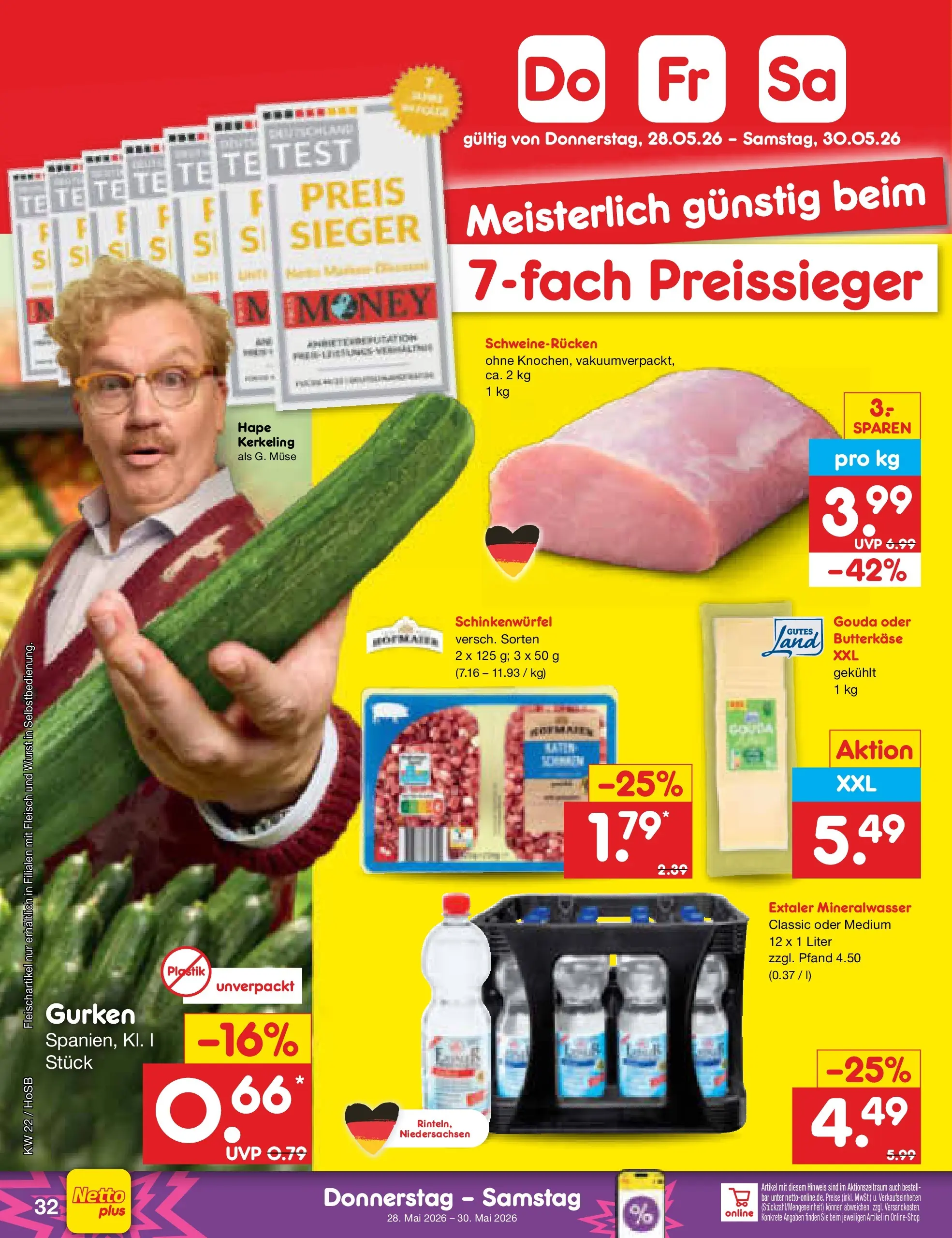 Netto Marken-Discount Prospekt Hannover (ab 26.05.2026) » Angebote | Seite: 40 | Produkte: Gouda, Wurst, Fleisch, Gurken