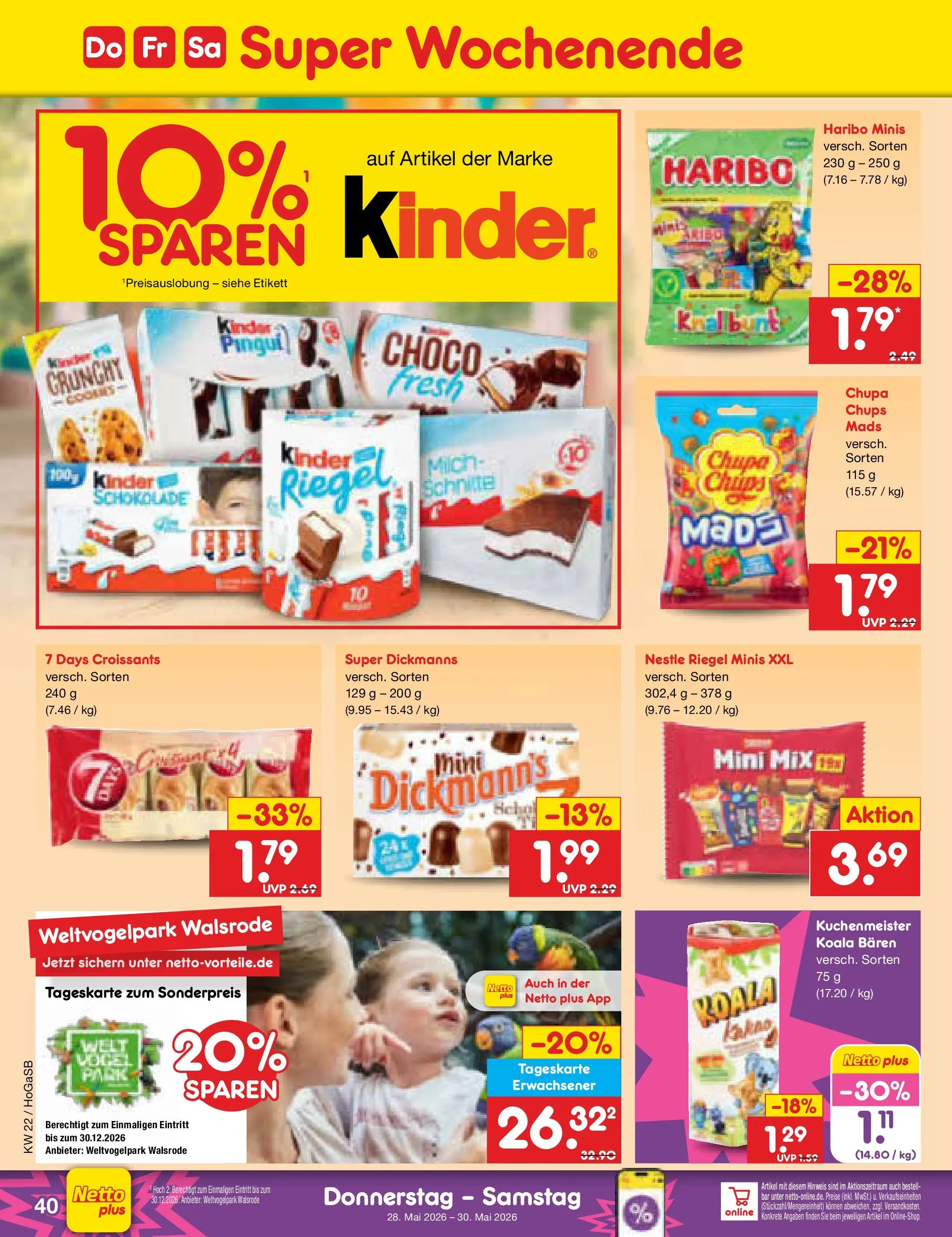 Netto Marken-Discount Prospekt Hannover (ab 26.05.2026) » Angebote | Seite: 48 | Produkte: Haribo, Milch, Schokolade