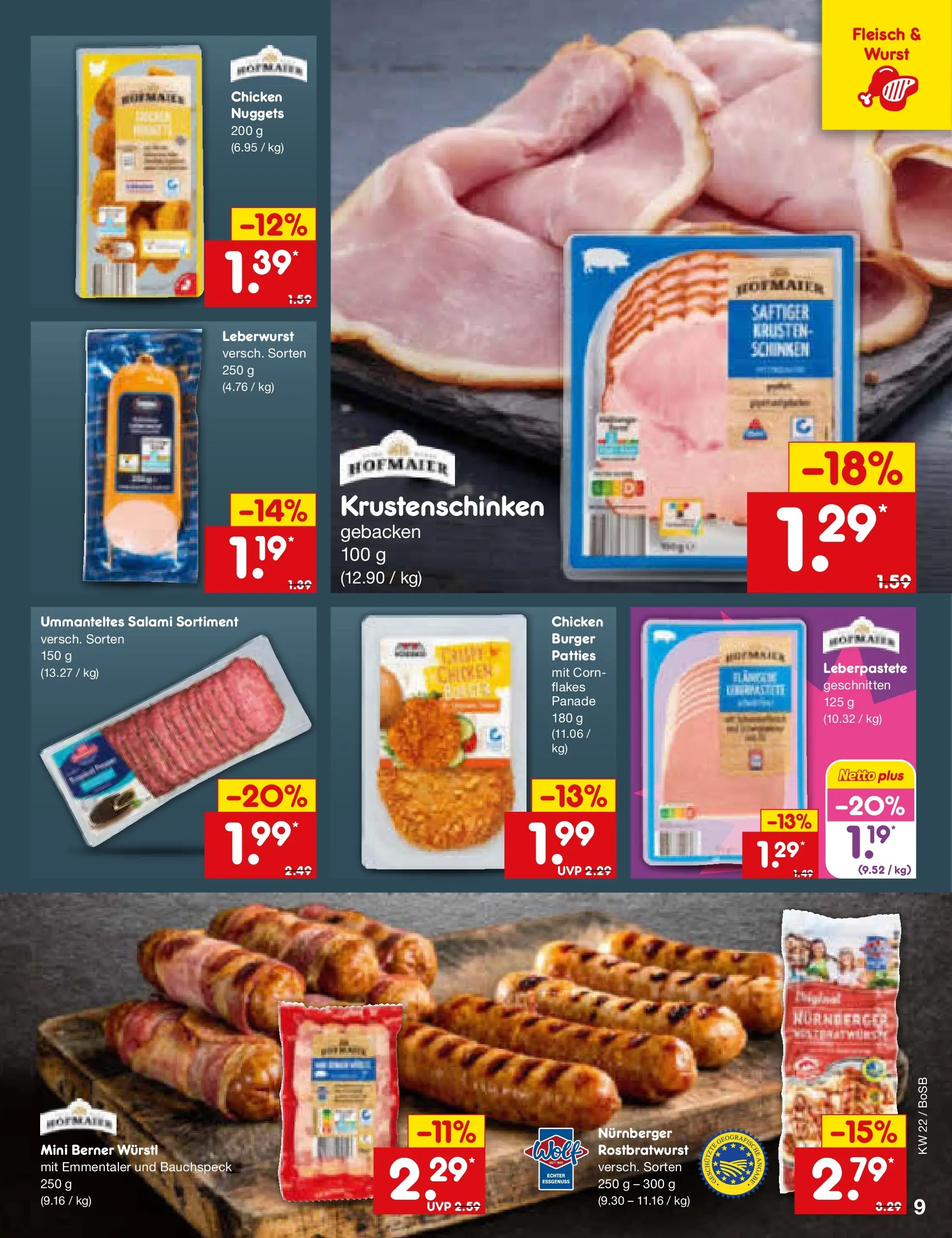 Netto Marken-Discount Prospekt Stadtlohn (ab 26.05.2026) » Angebote | Seite: 11 | Produkte: Würstl, Burger, Wurst, Salami