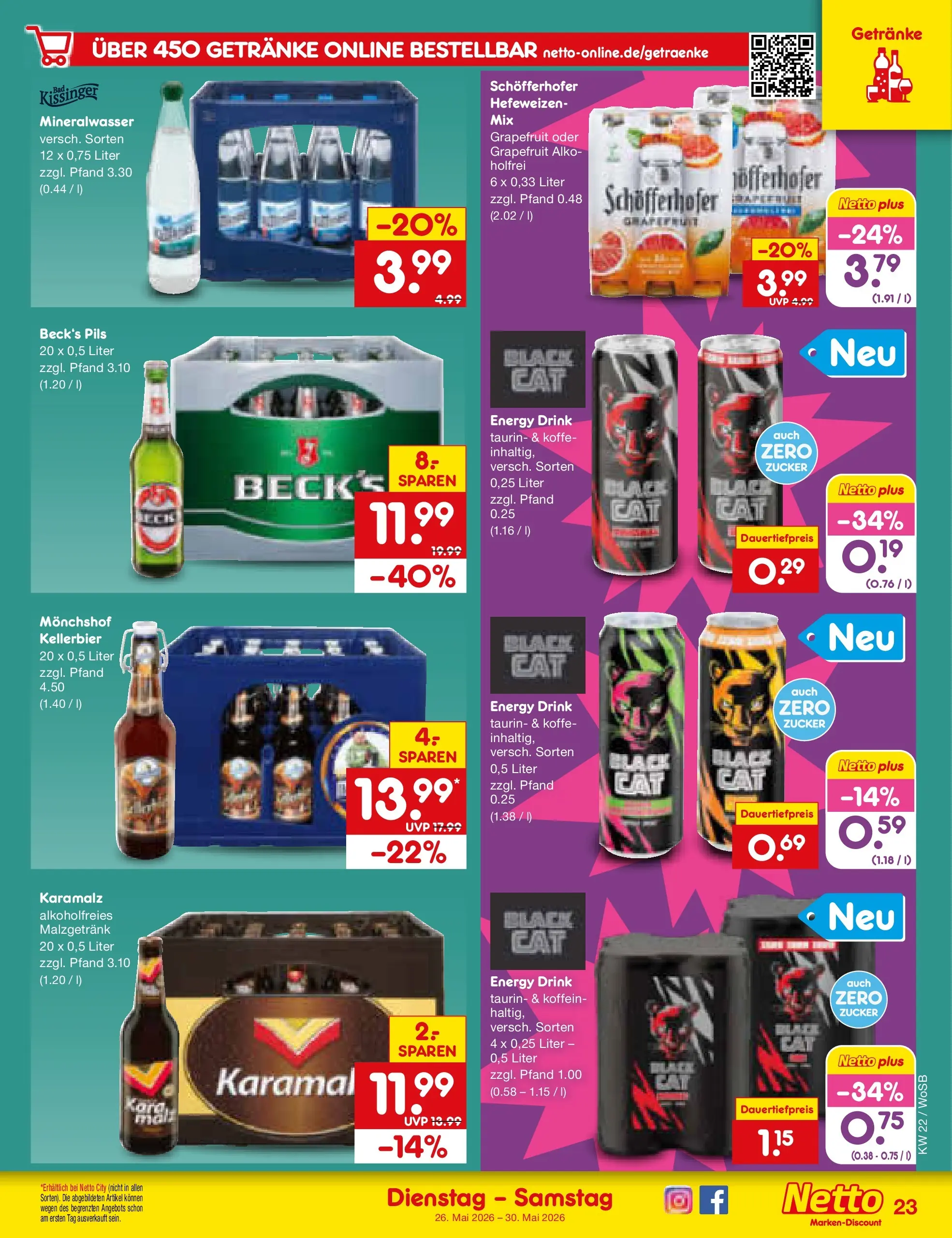 Netto Marken-Discount Prospekt Mannheim (ab 26.05.2026) » Angebote | Seite: 29 | Produkte: Pils, Mineralwasser, Grapefruit, Zucker