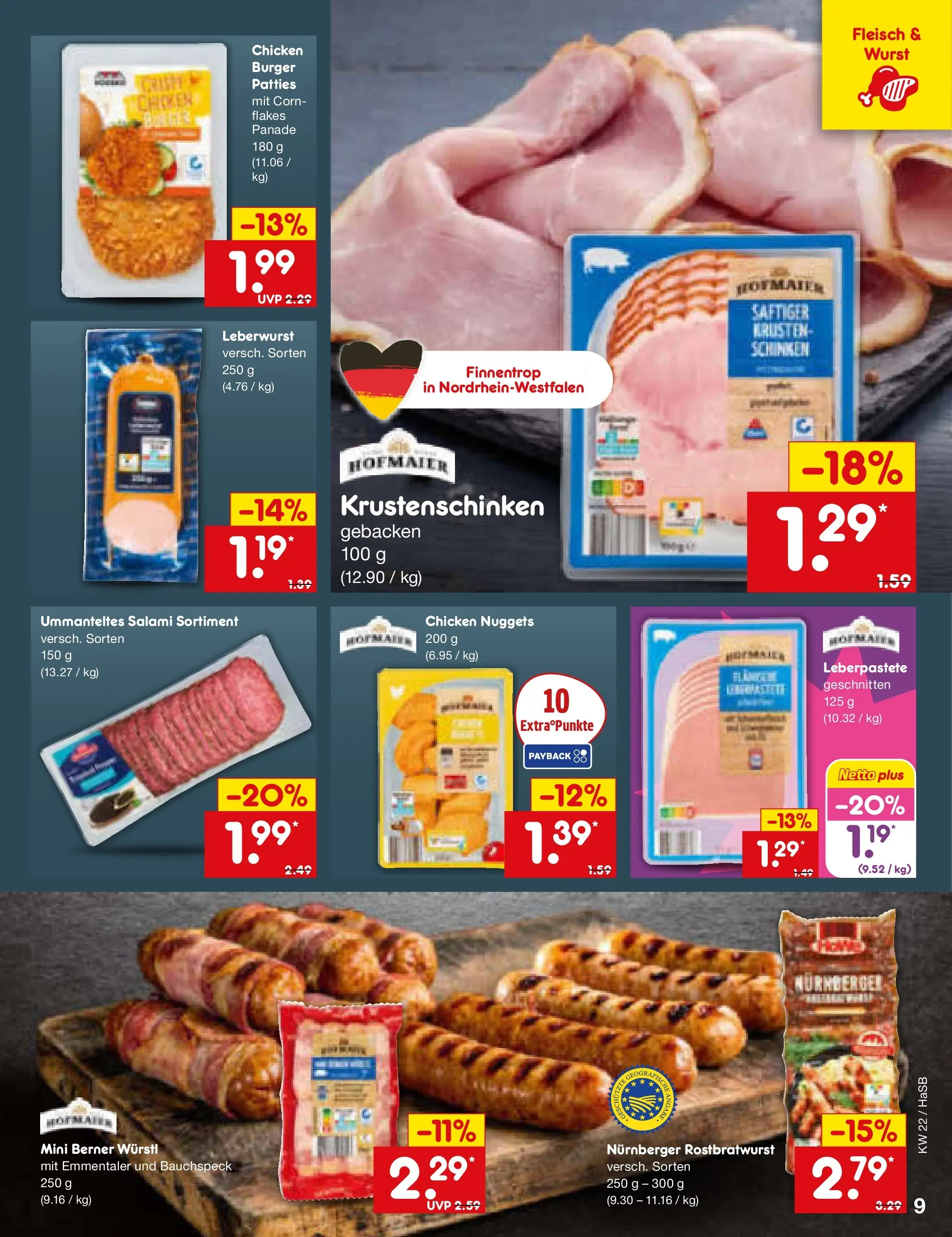 Netto Marken-Discount Prospekt Wuppertal (ab 26.05.2026) » Angebote | Seite: 11 | Produkte: Würstl, Burger, Wurst, Salami