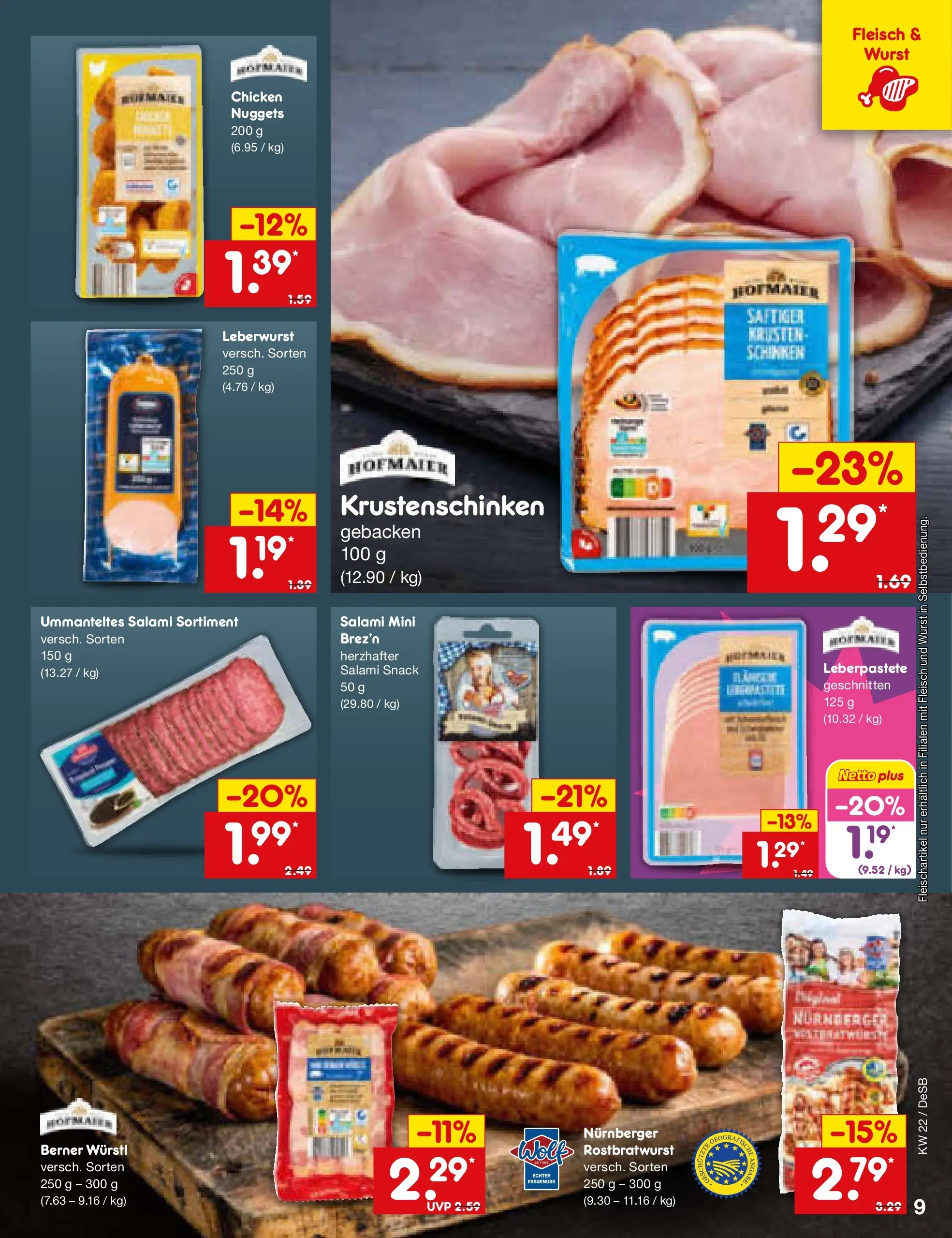 Netto Marken-Discount Prospekt Thierhaupten (ab 26.05.2026) » Angebote | Seite: 11 | Produkte: Würstl, Wurst, Salami, Fleisch