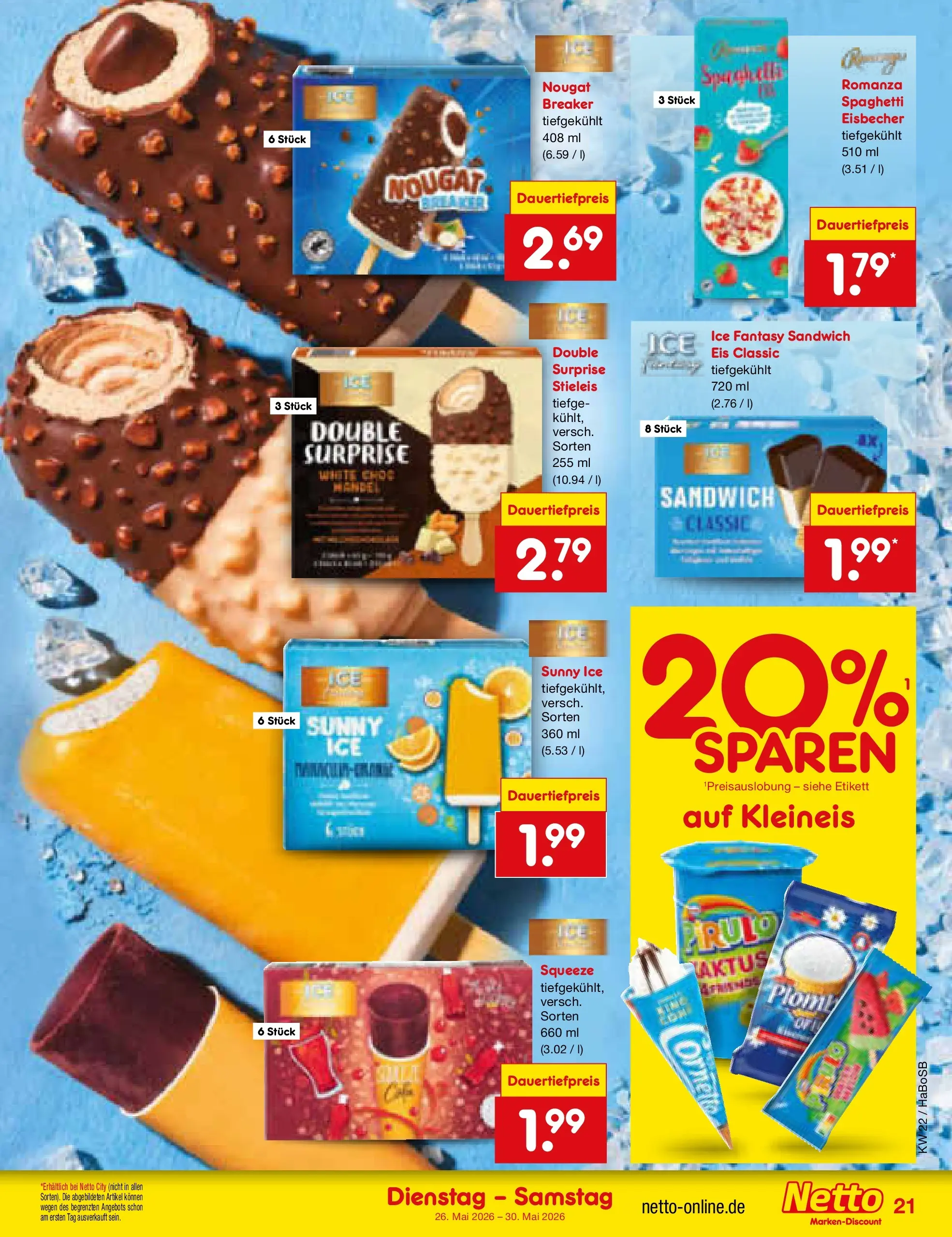 Netto Marken-Discount Prospekt Wuppertal (ab 26.05.2026) » Angebote | Seite: 27 | Produkte: Eis