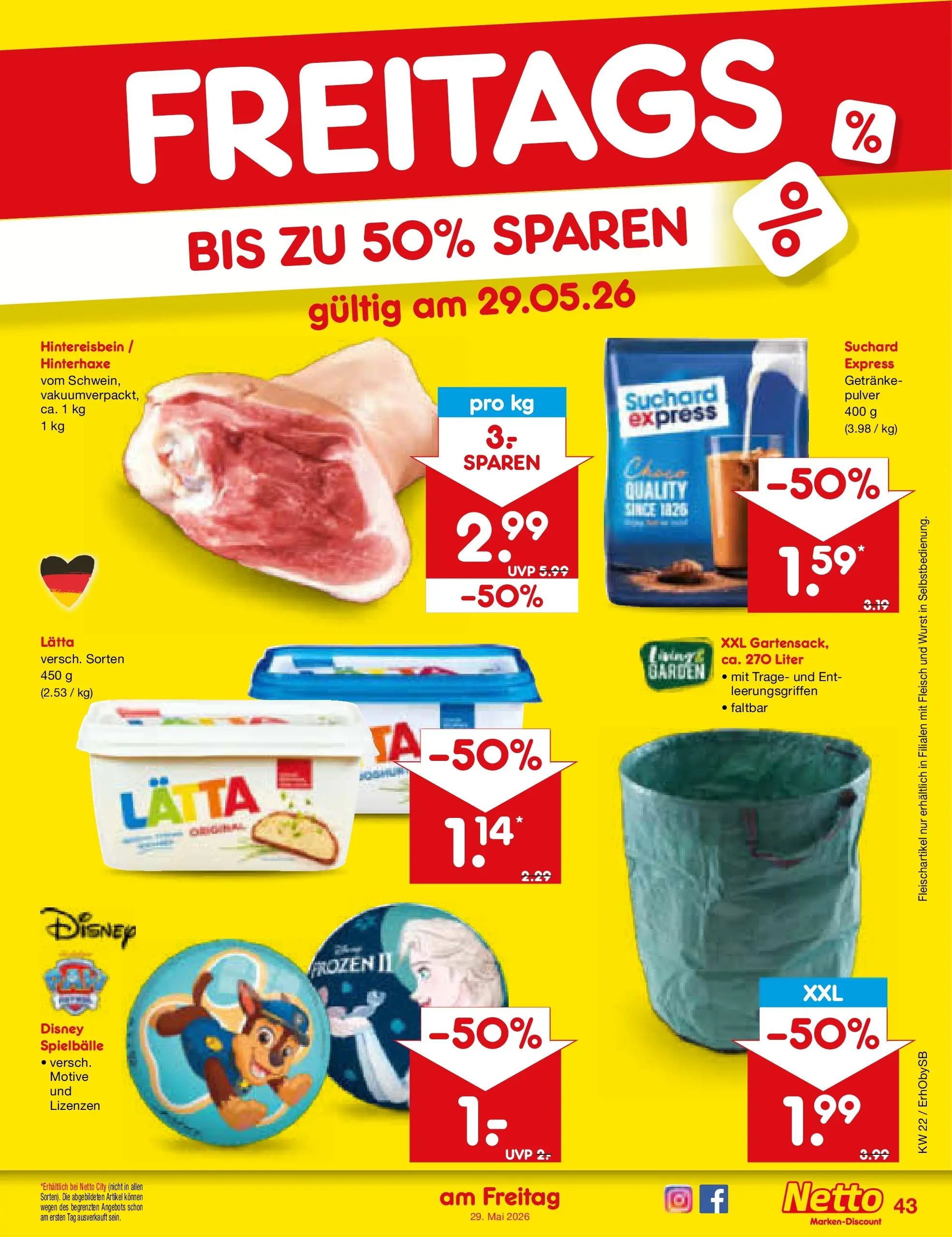 Netto Marken-Discount Prospekt Mauern (ab 26.05.2026) » Angebote | Seite: 51 | Produkte: Wurst, Lätta, Fleisch