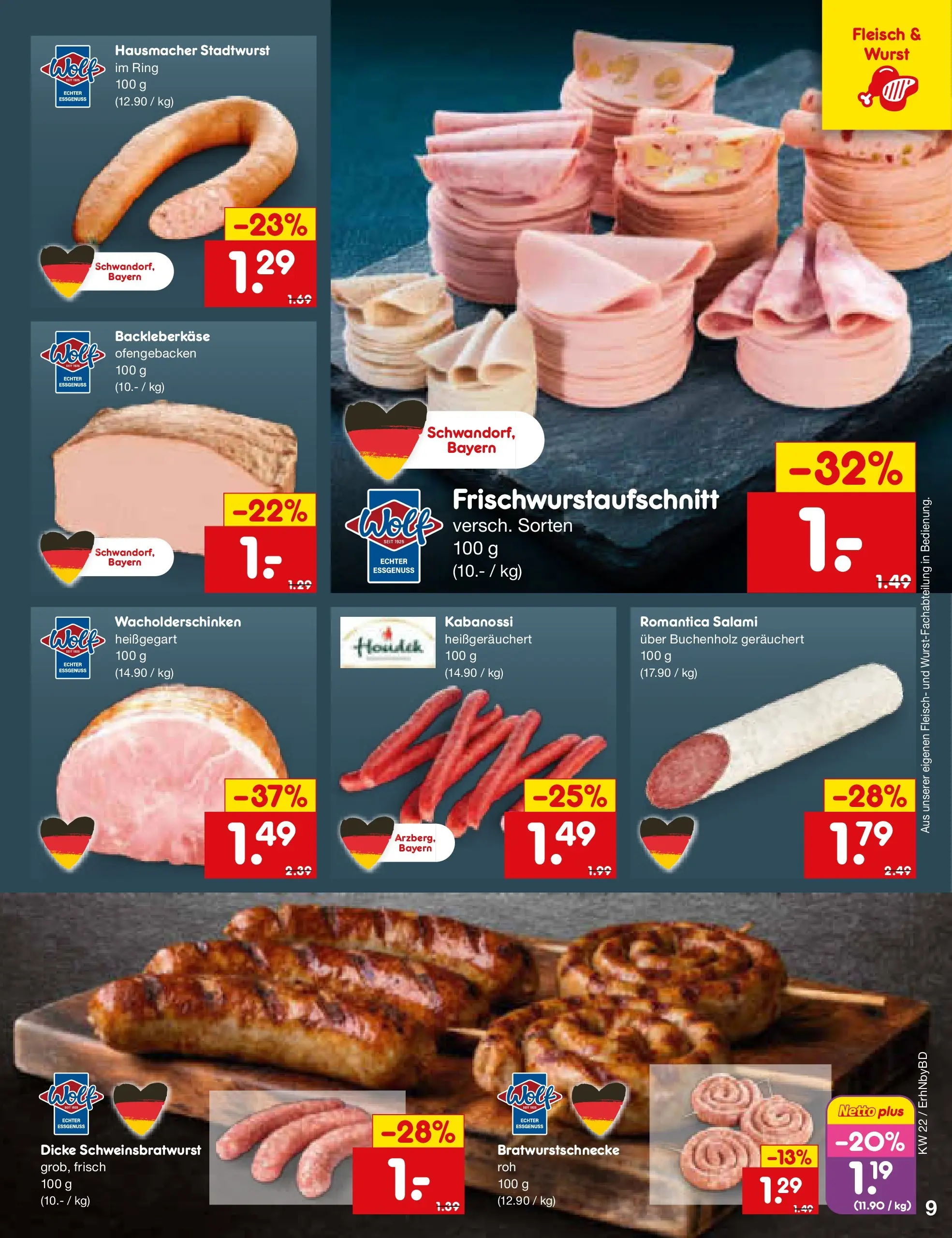 Netto Marken-Discount Prospekt Ergolding (ab 26.05.2026) » Angebote | Seite: 11 | Produkte: Wurst, Salami, Fleisch