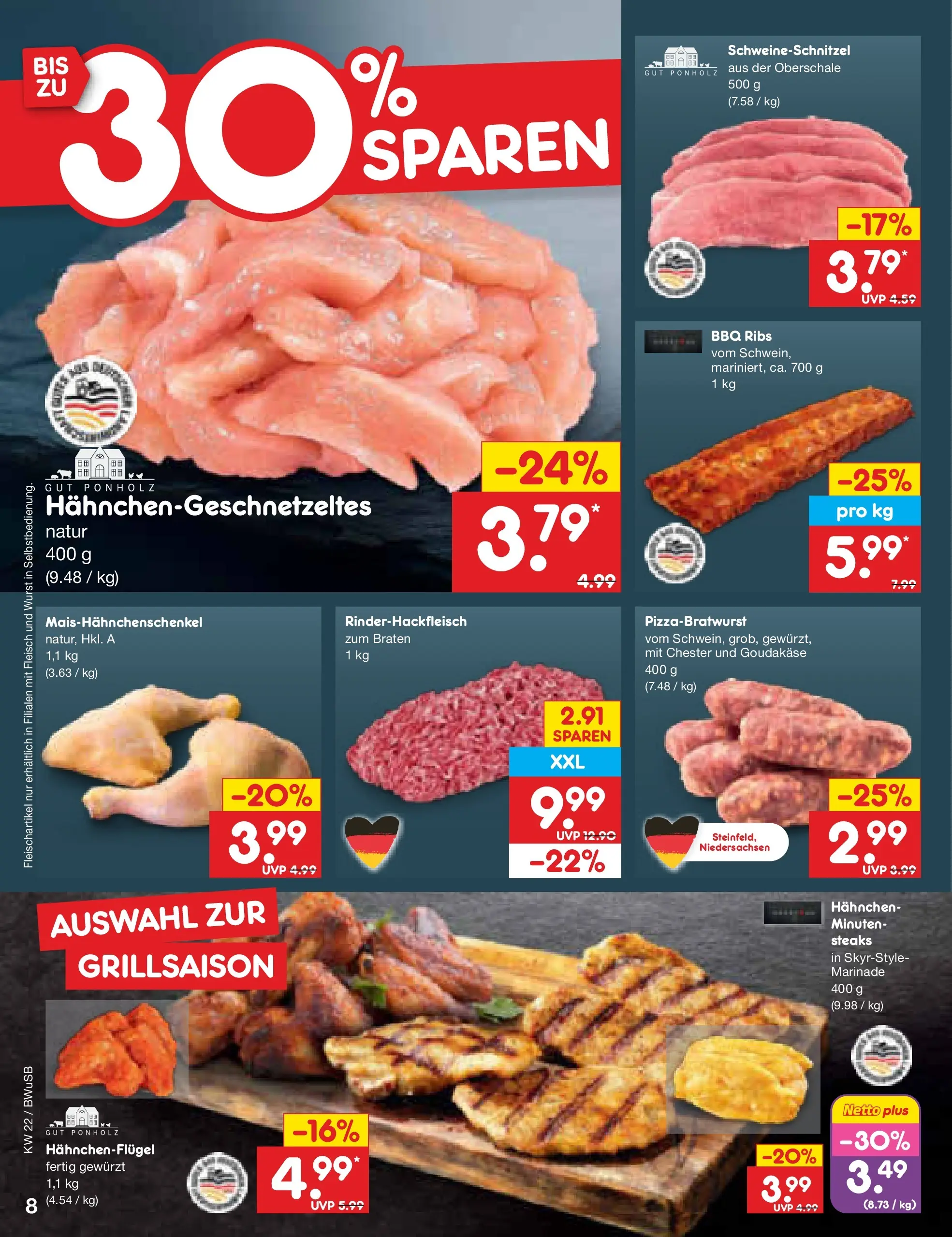 Netto Marken-Discount Prospekt Stemwede-Dielingen (ab 26.05.2026) » Angebote | Seite: 10 | Produkte: Hahnchen, Wurst, Fleisch